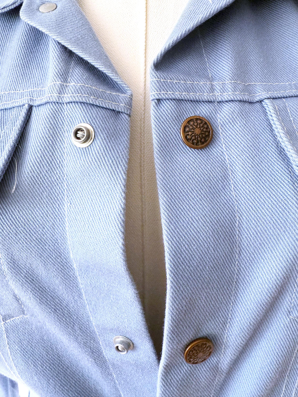 Sears Vintage Denim look jacket light blue Small