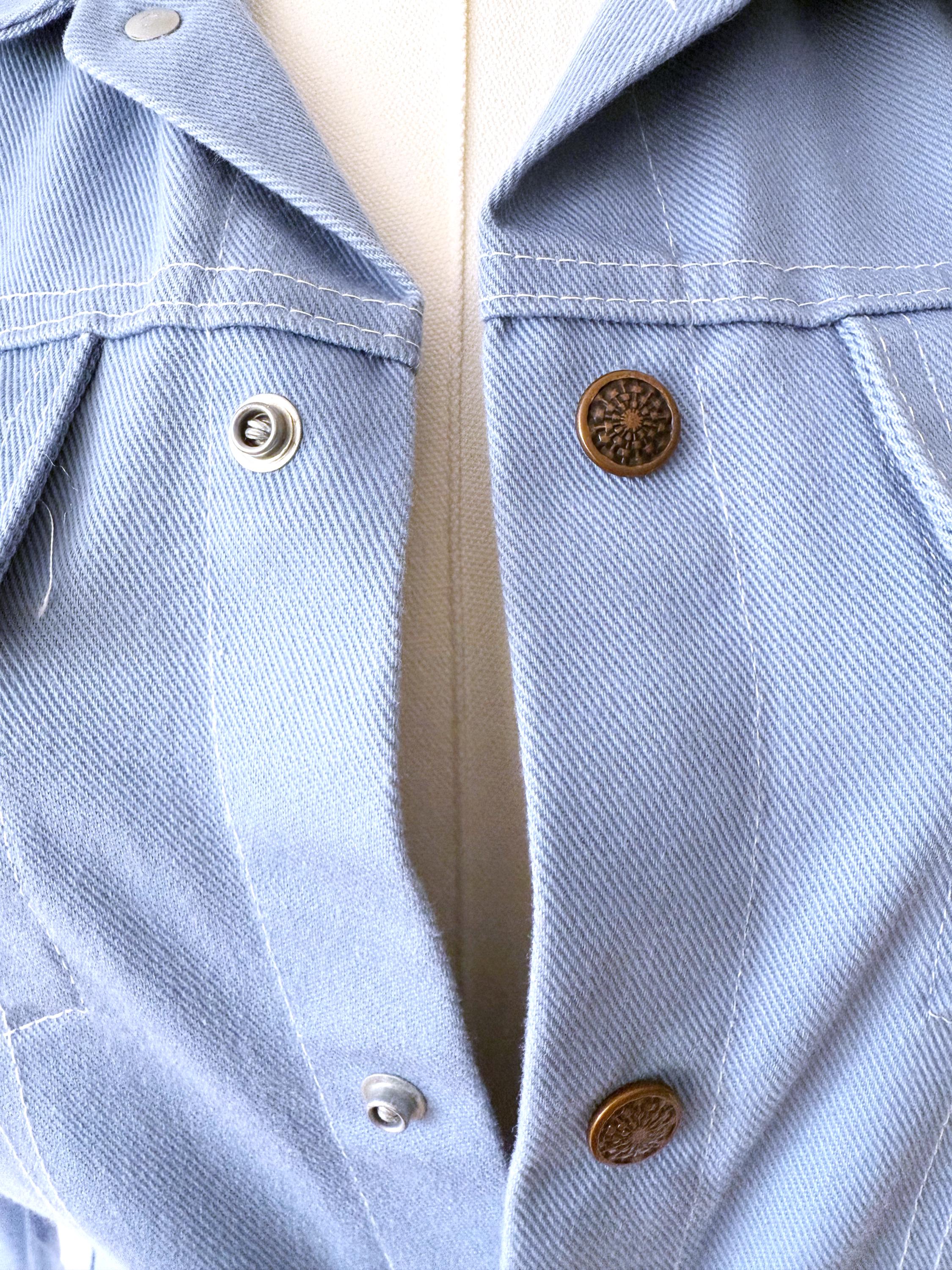 Sears Vintage Denim look jacket light blue Small