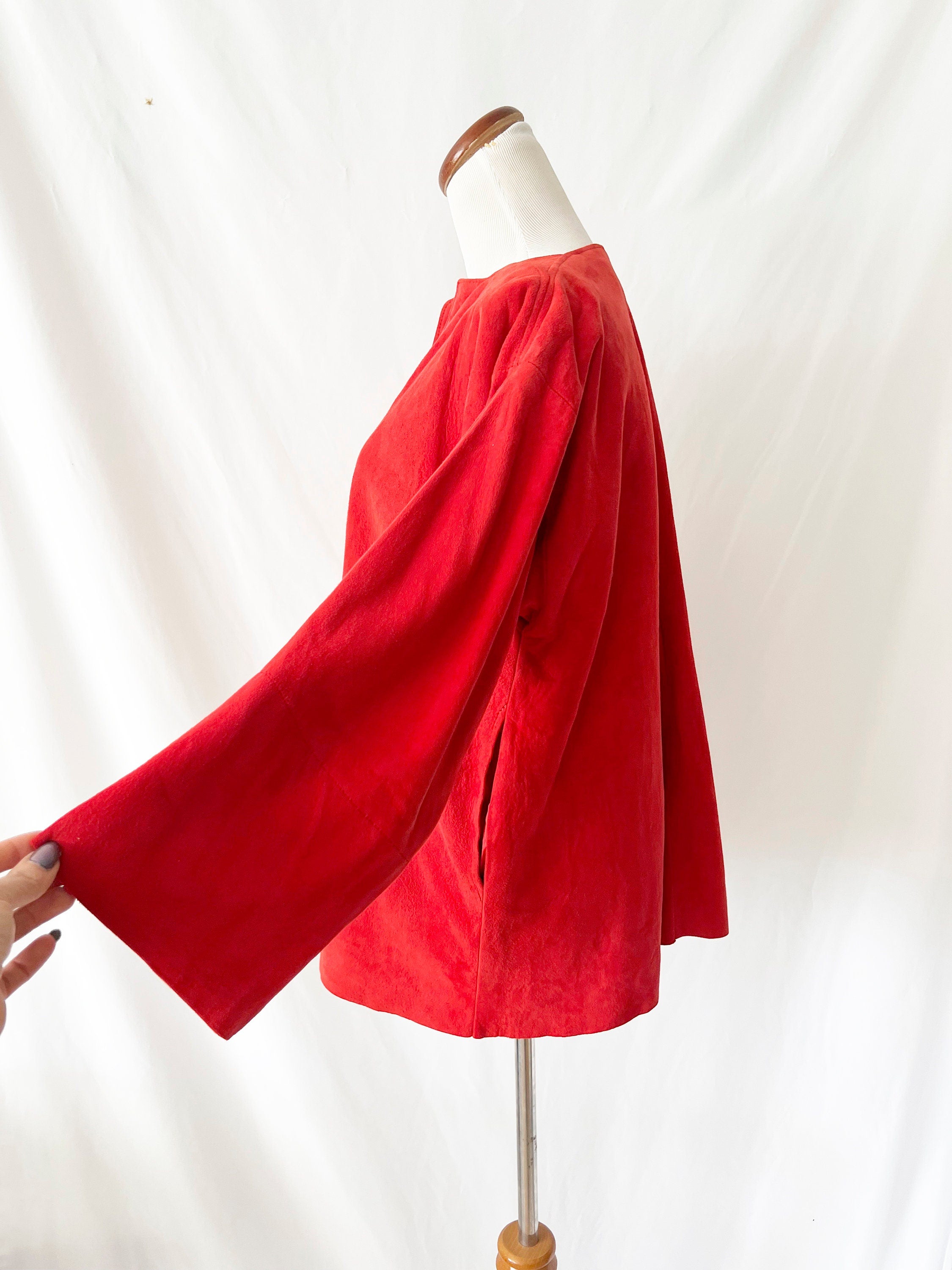 vintage suede jacket /saffron leather /  made in new mexico / medium