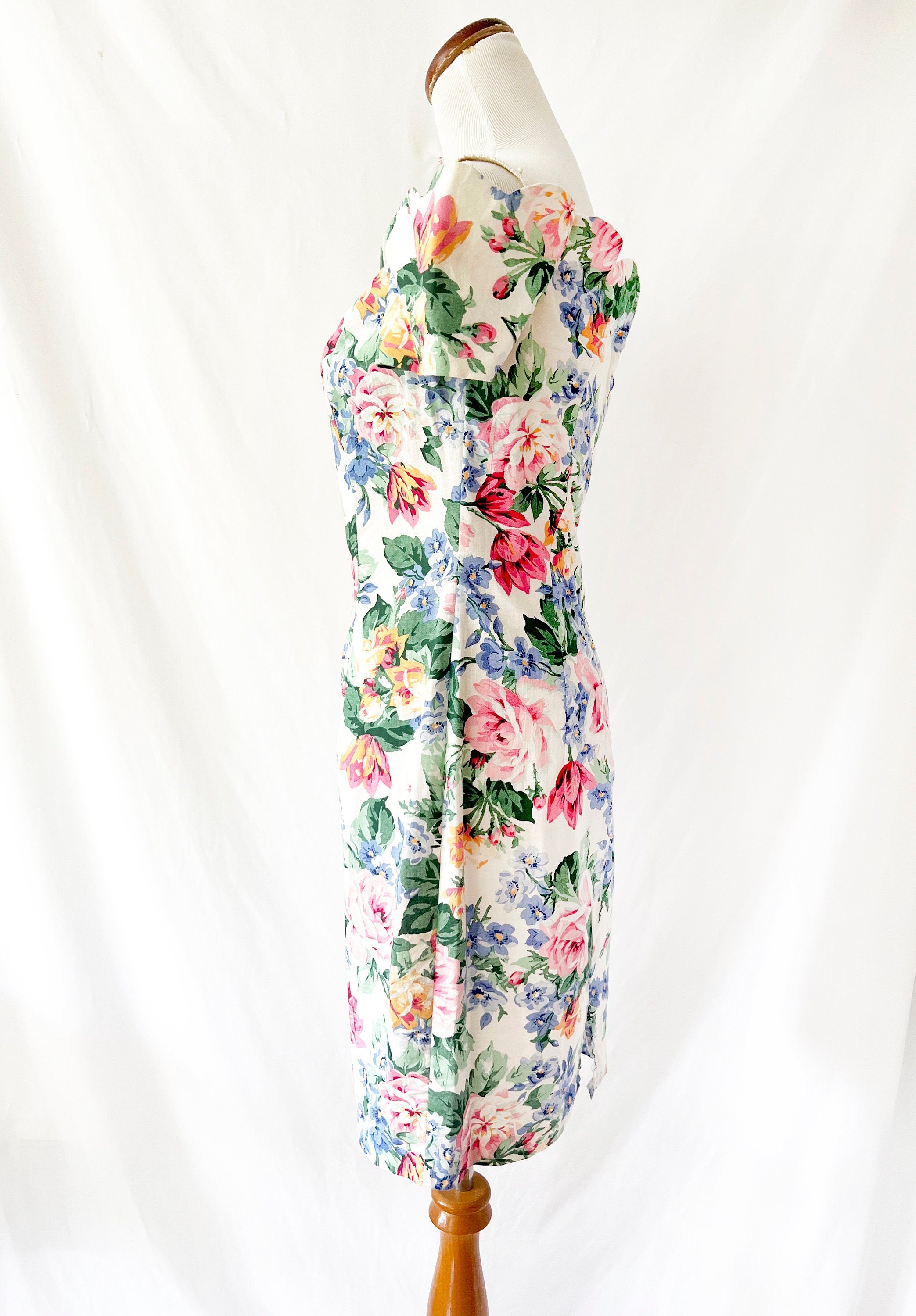 jarrods / off the shoulder / cotton floral dress / medium