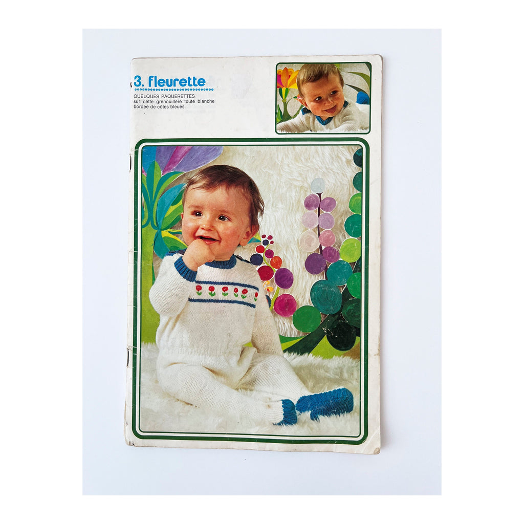 1960s French Baby Knitting Patterns: Graphic Design DIY Craft Book