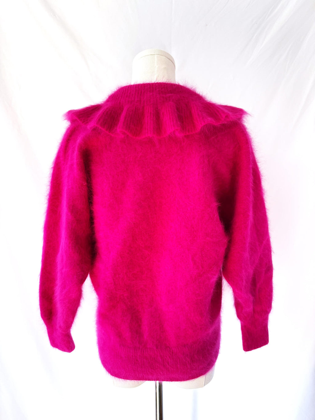 1980s Hot Pink Angora Sweater M
