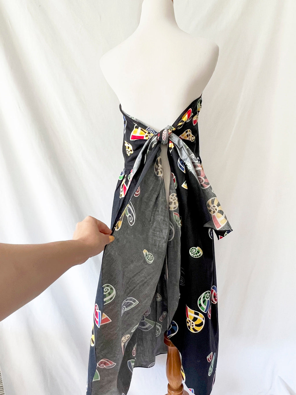 vintage strapless dress and over shirt seashells cotton set michalle vollbrach medium