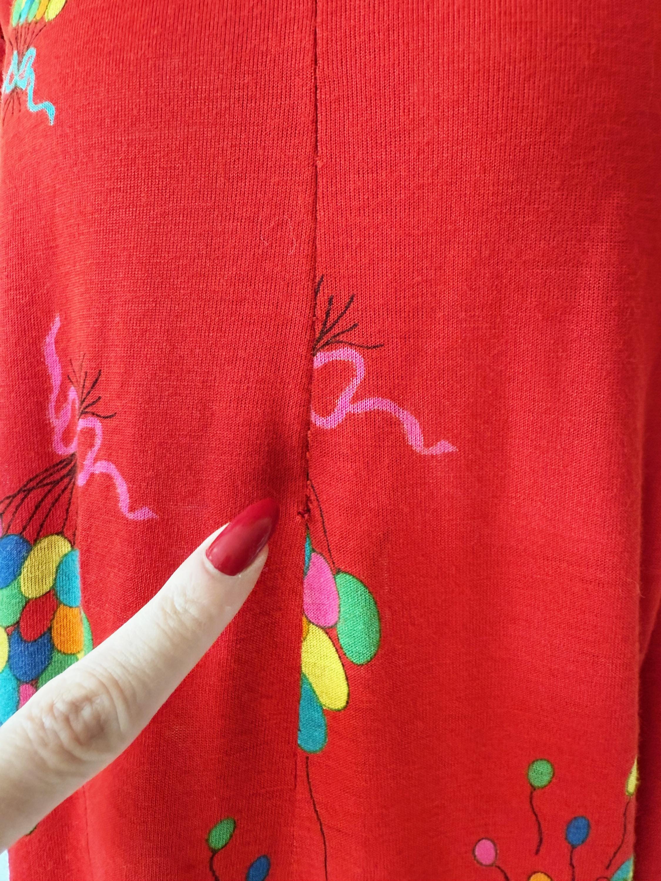 Vintage 1960s Balloons Wool Dress by Papillon for Ms. Bergdorf Goodman Small