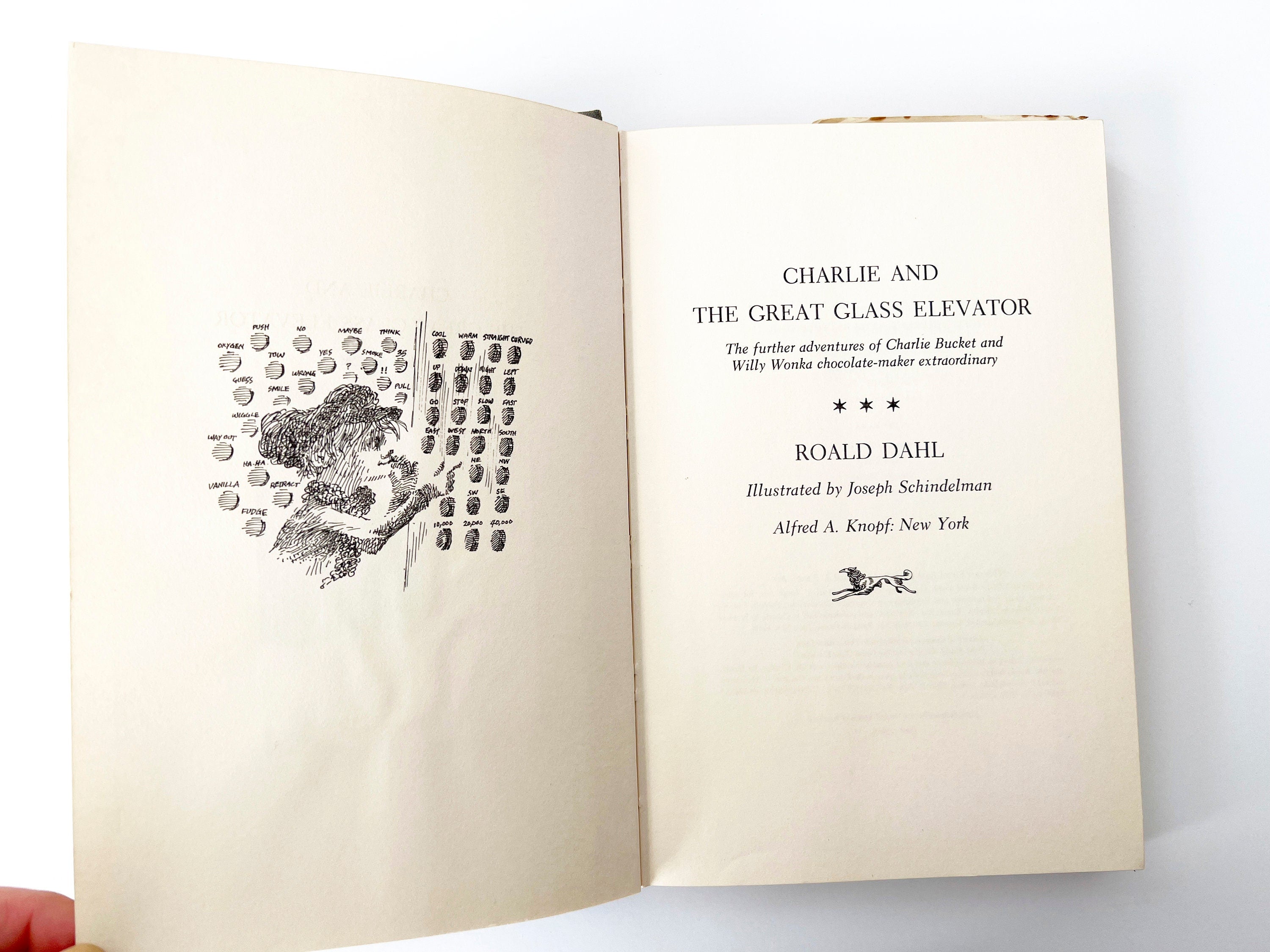 1972 charlie and the great glass Elevator by roald dahl illustrated by joseph schindelman vintage hardcover book first edition