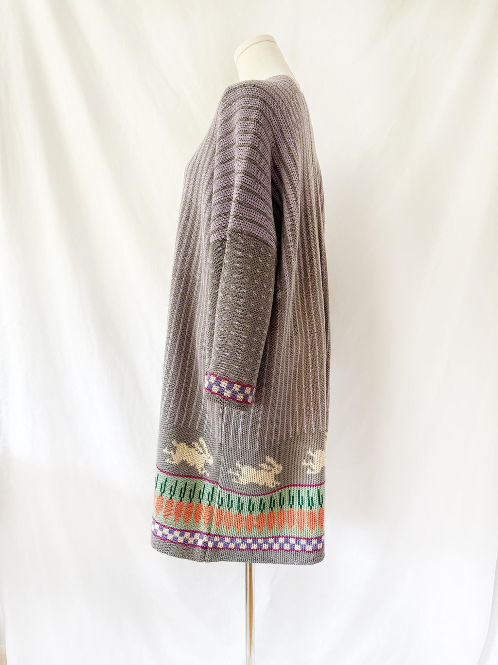 Summa Bunny Rabbit Knit Cardigan Duster  Medium / OS