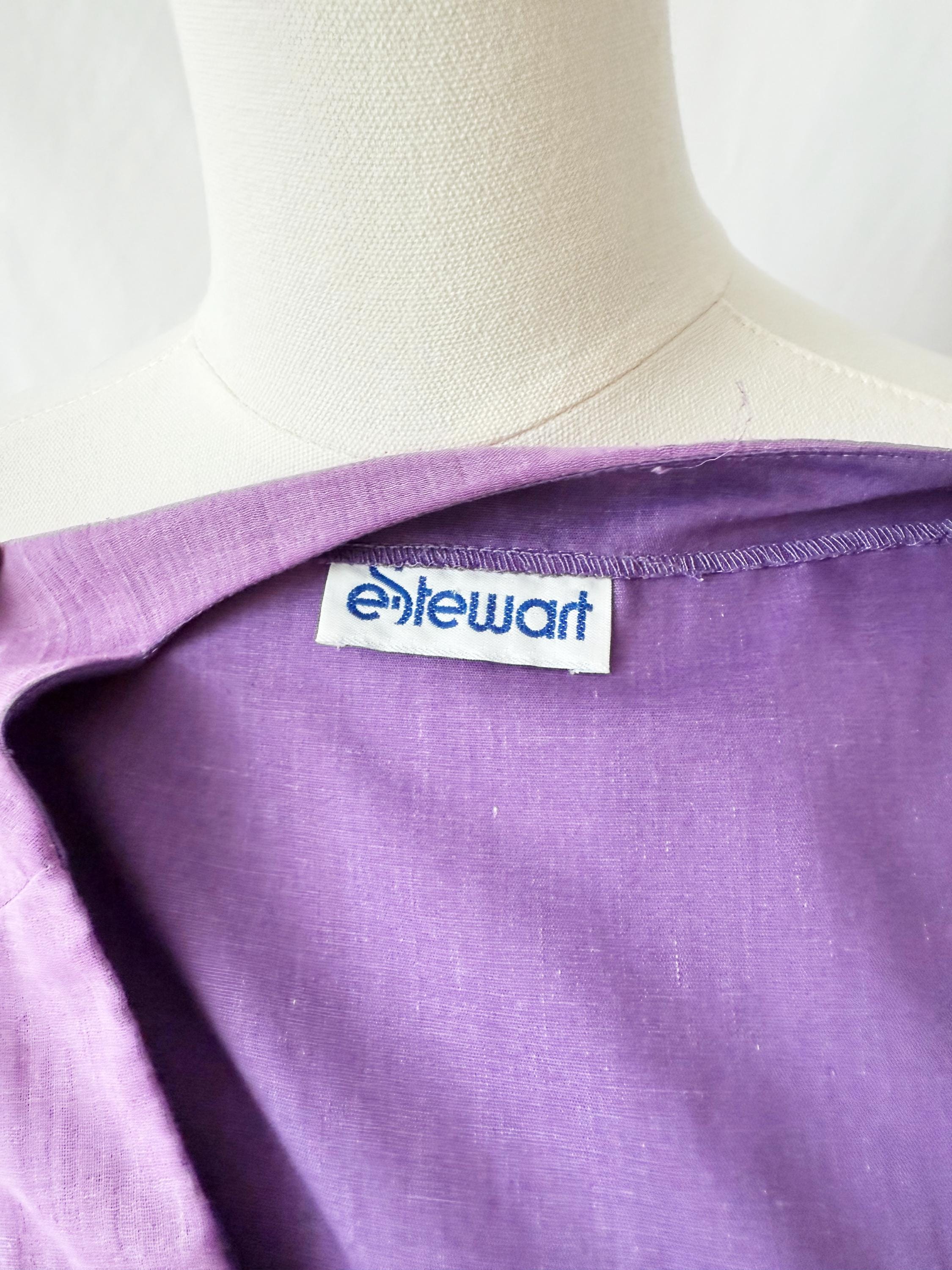 Sheer Purple Tiered Sun Dress vintage summer dress  Large