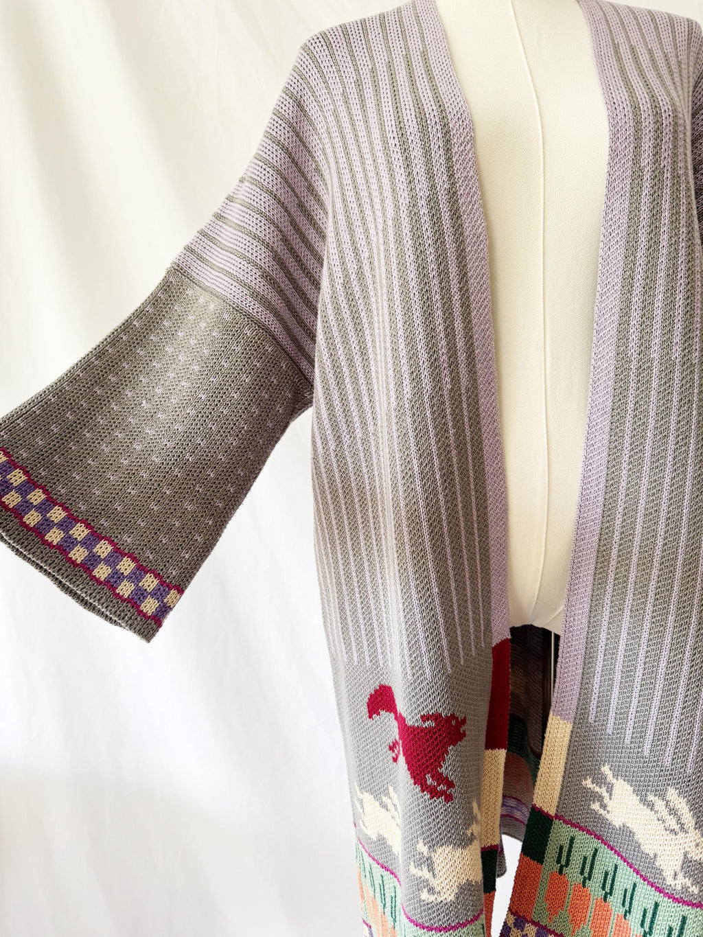 Summa Bunny Rabbit Knit Cardigan Duster  Medium / OS