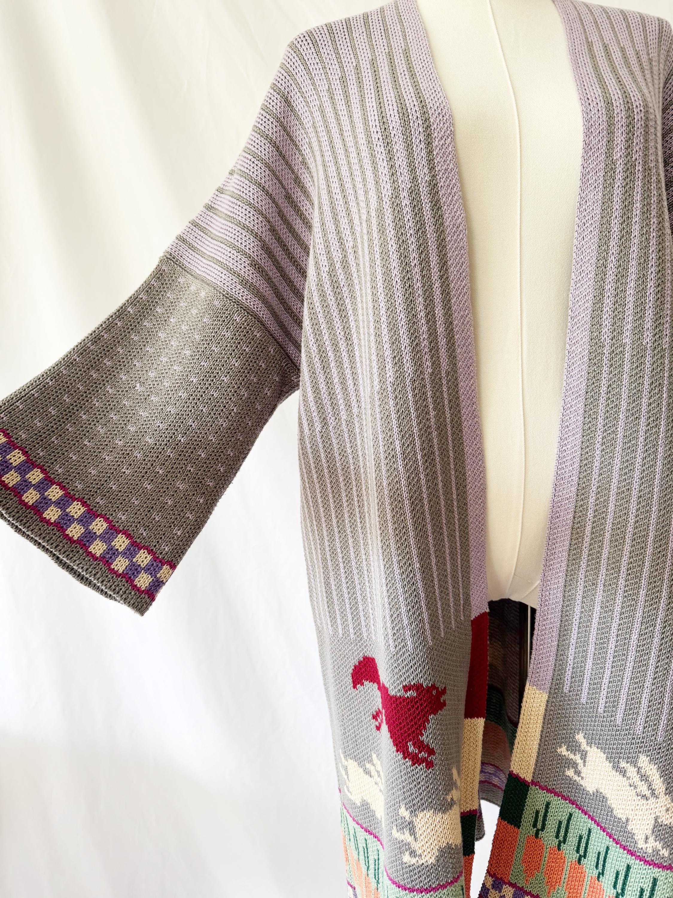 Summa Bunny Rabbit Knit Cardigan Duster  Medium / OS