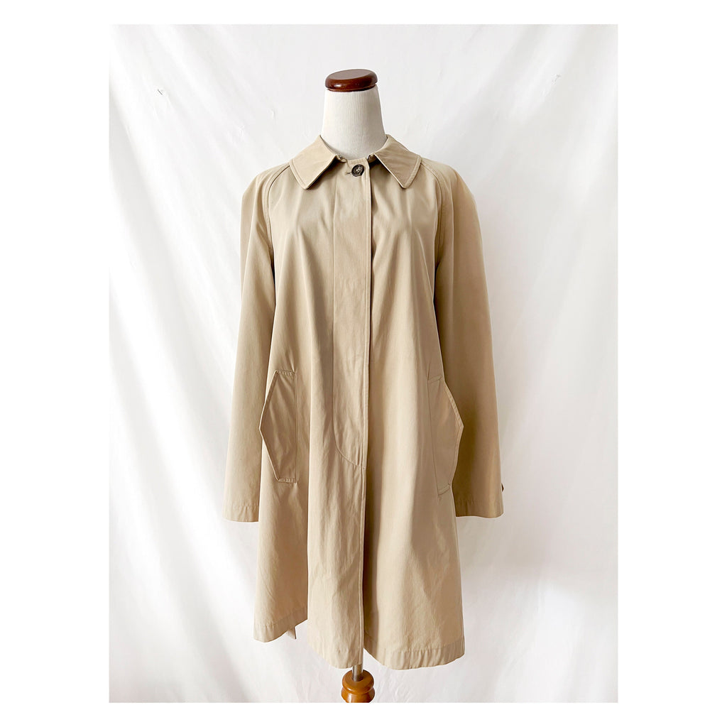 Vintage Paul Stuart Trench Coat: Cotton Crepe, Made in Italy