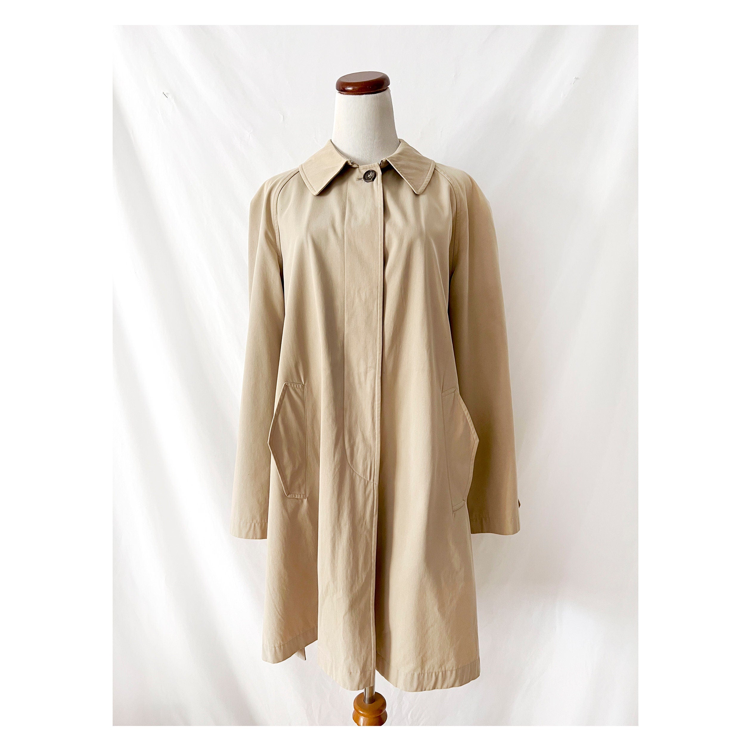 Vintage Paul Stuart Trench Coat: Cotton Crepe, Made in Italy