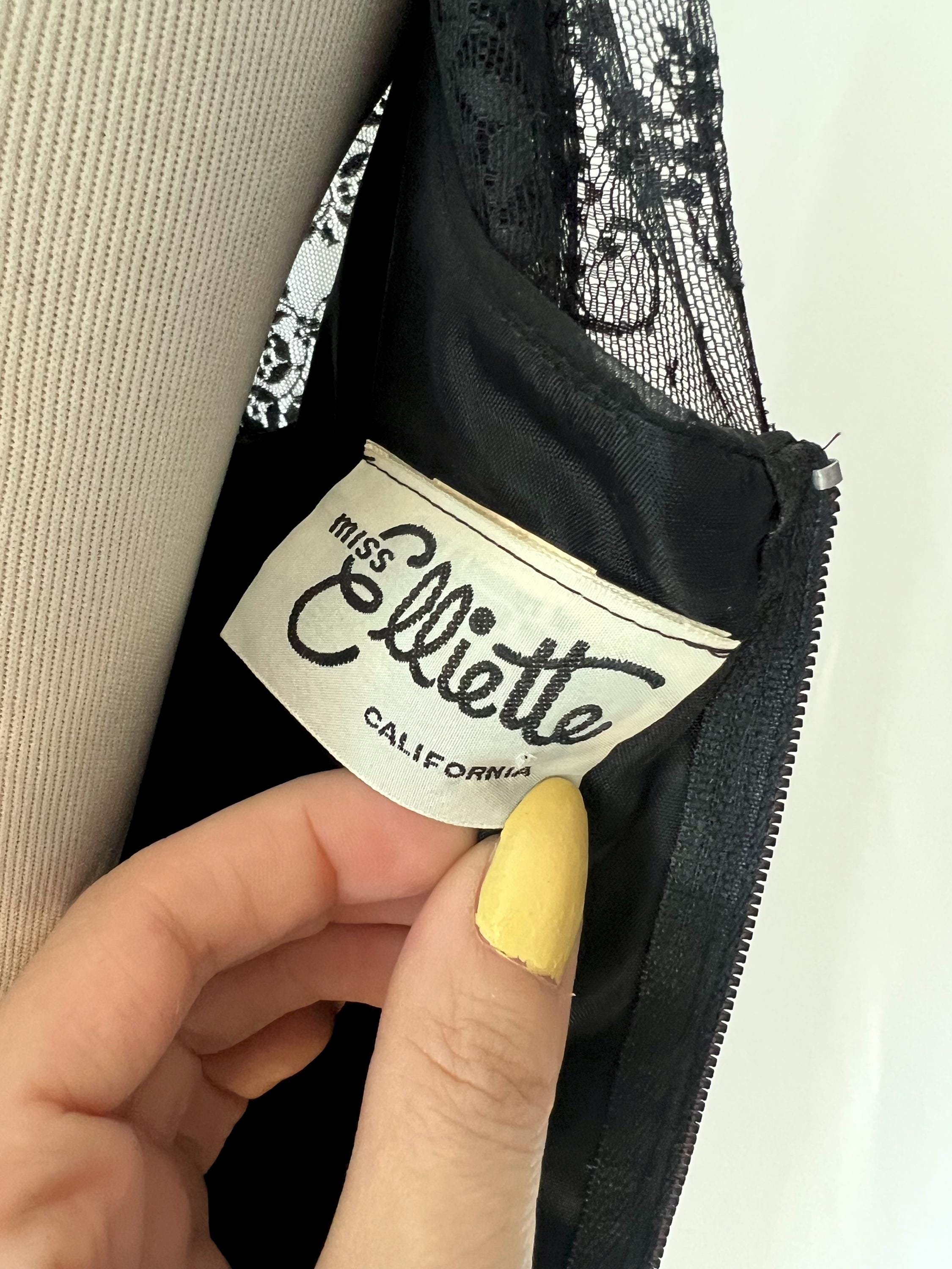 vintage 1980s black lace dress medium