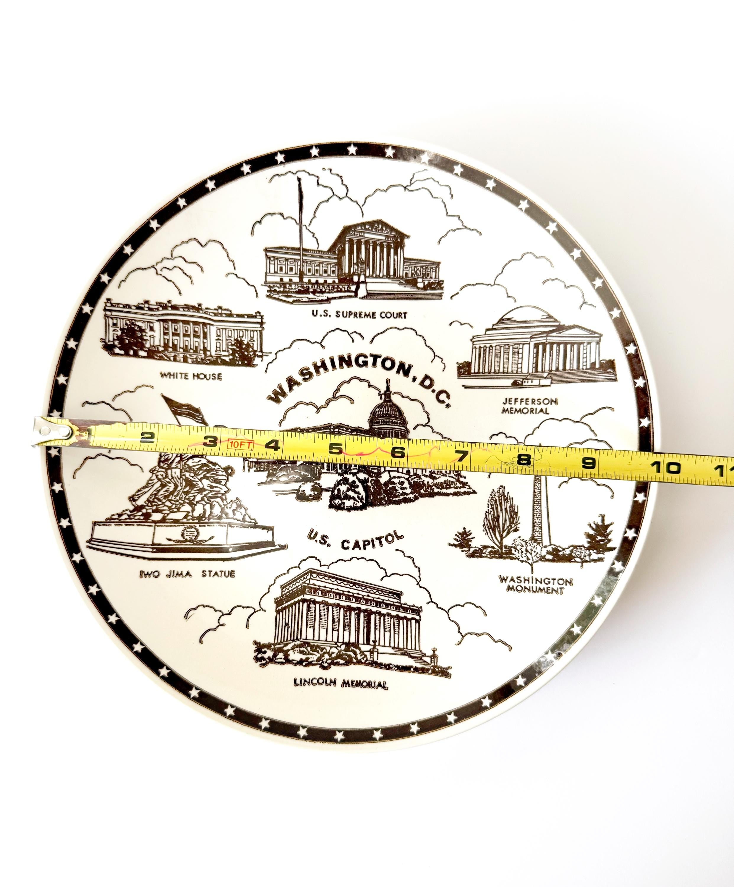 WASHINGTON, D C  Vintage Ironstone Decorative 10" Plate - Supreme Court/White House