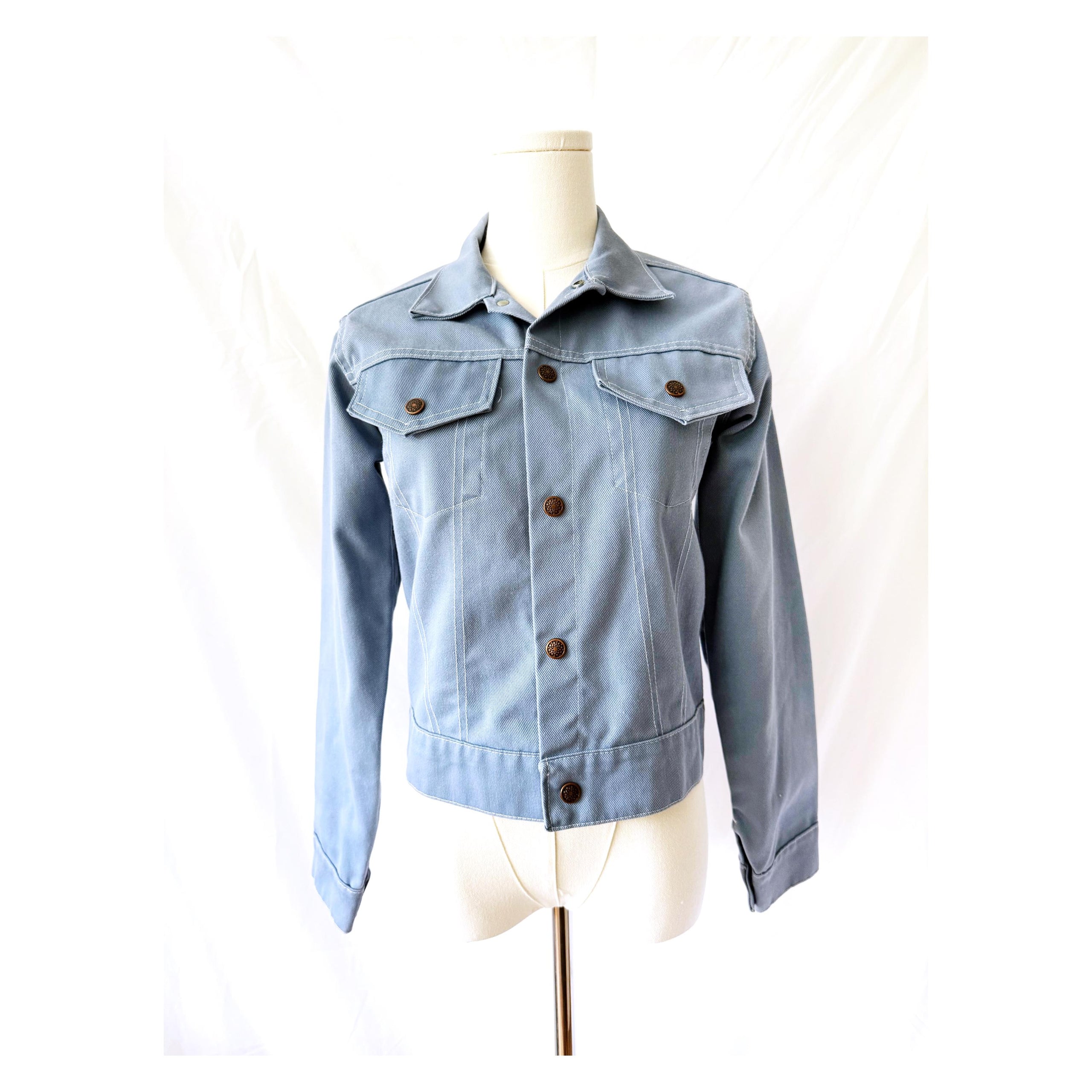 Sears Vintage Denim look jacket light blue Small