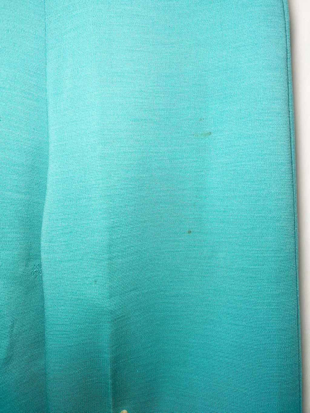 vintage 70s French jumpsuit turquoise zippered wool one piece  small