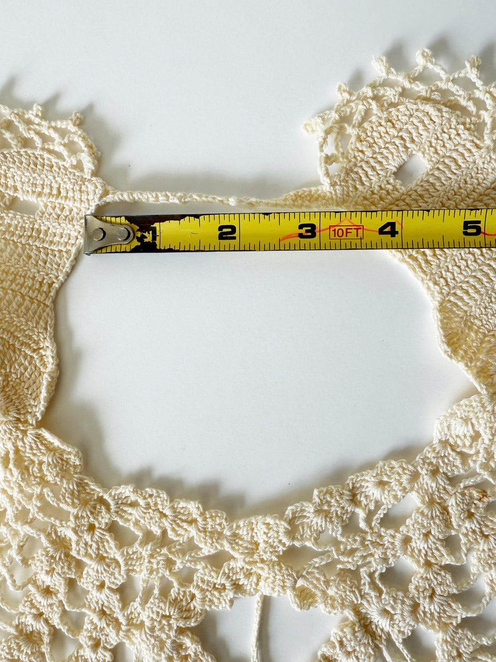 1950's Cotton Creme CROCHET COLLAR