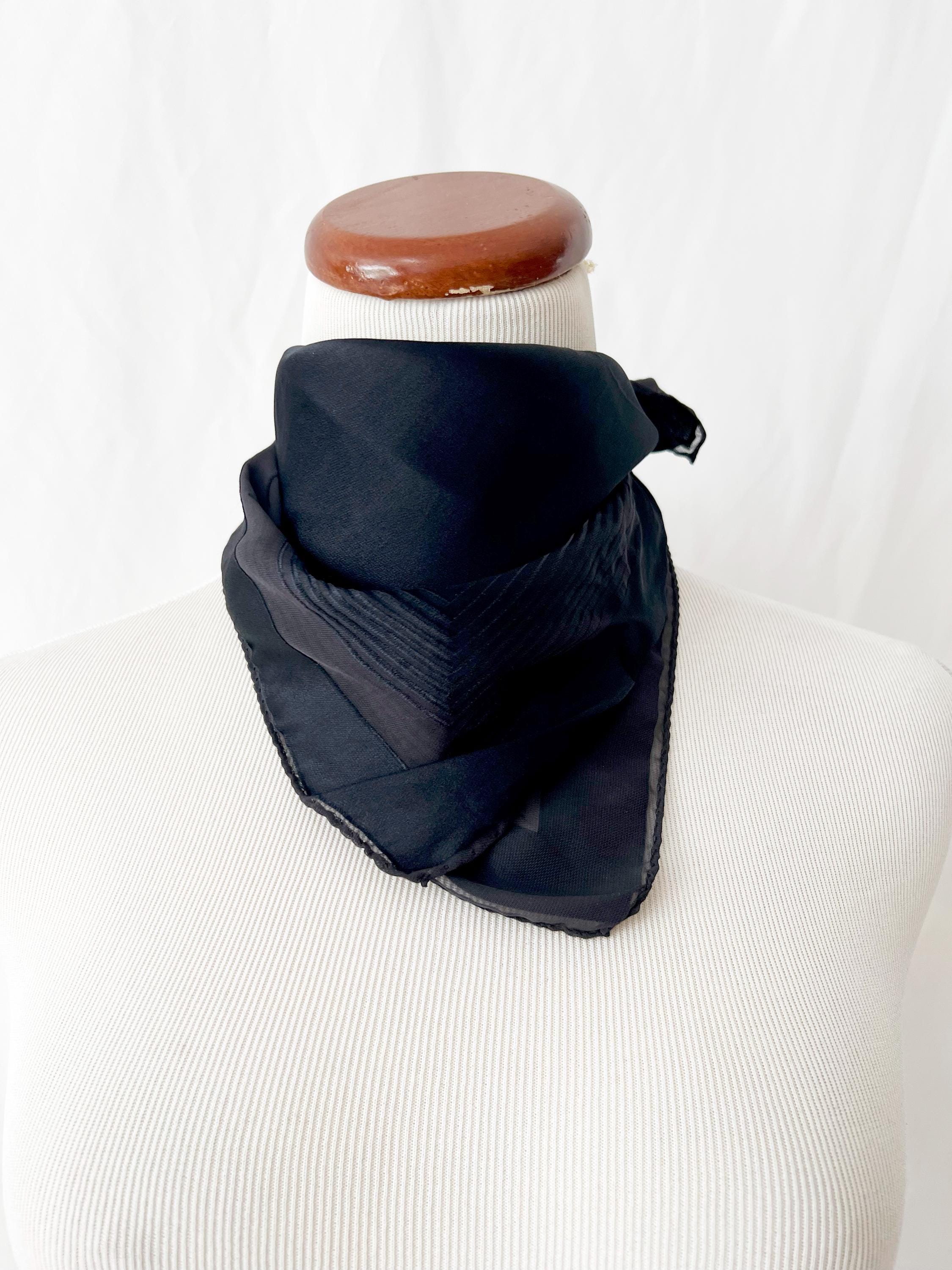 bmw black silk scarf