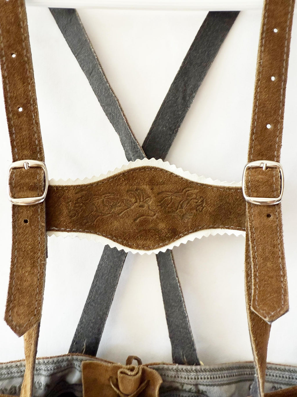 Brown suede leather LEDERHOSEN St. Peter’s Trachten Kids Oktoberfest