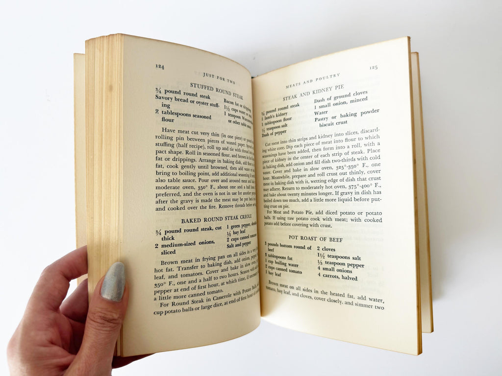 1949 Just for Two Cookbook by Lily Haxworth Wallace