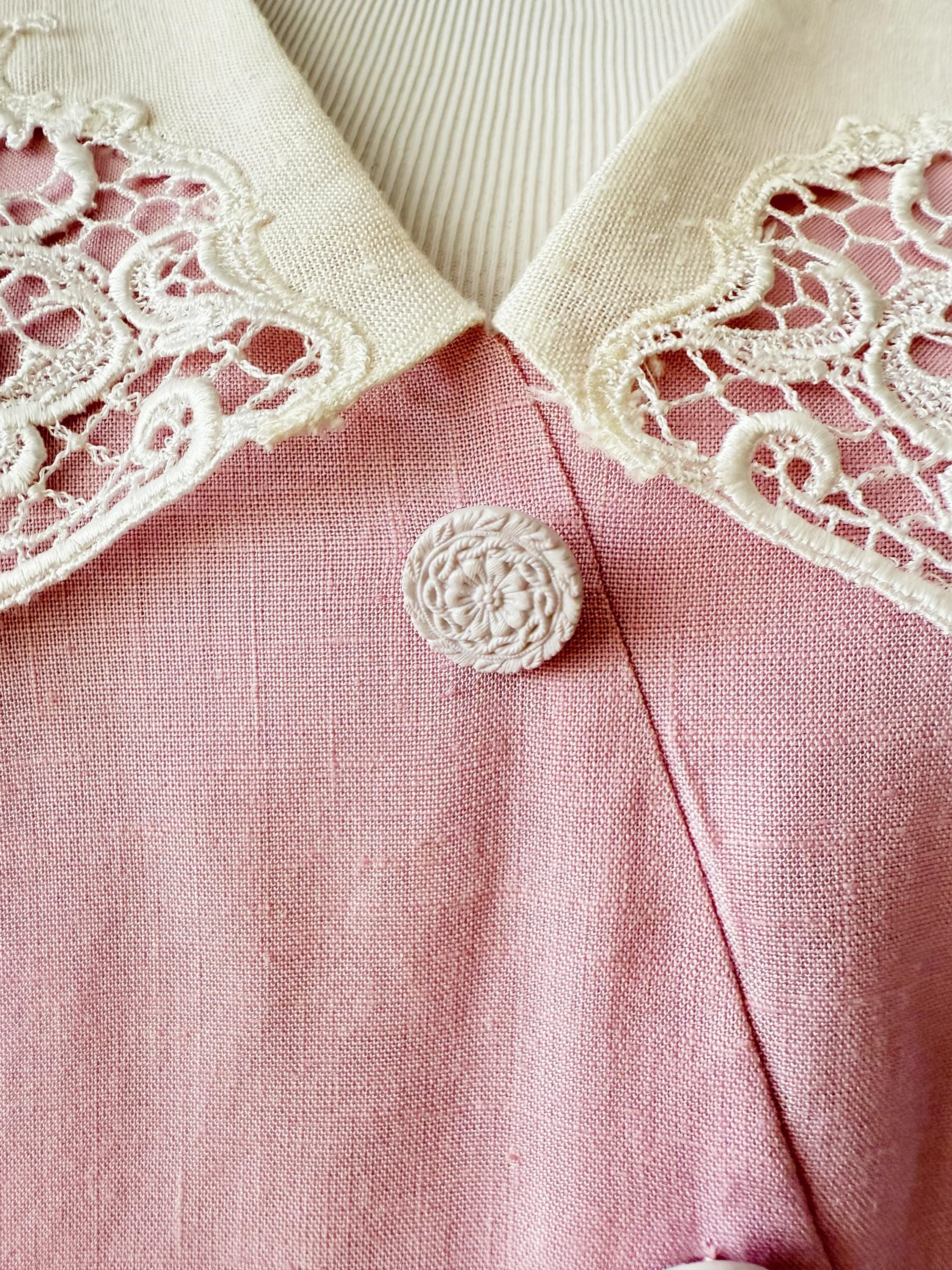 vintage 1980s pink french dress jane schaffhausen for belle france size 10