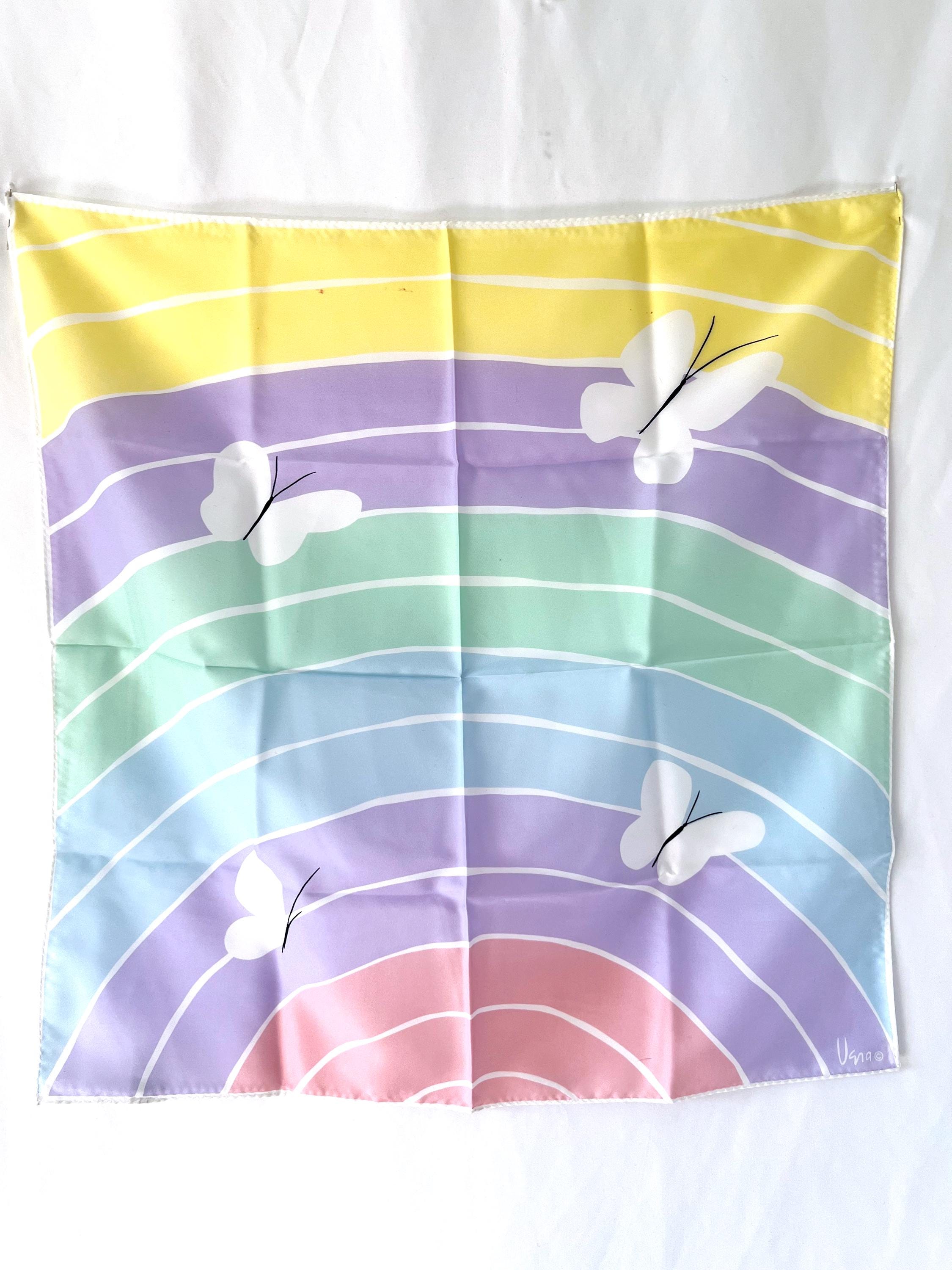 vintage vera scarf rainbows and butterflies