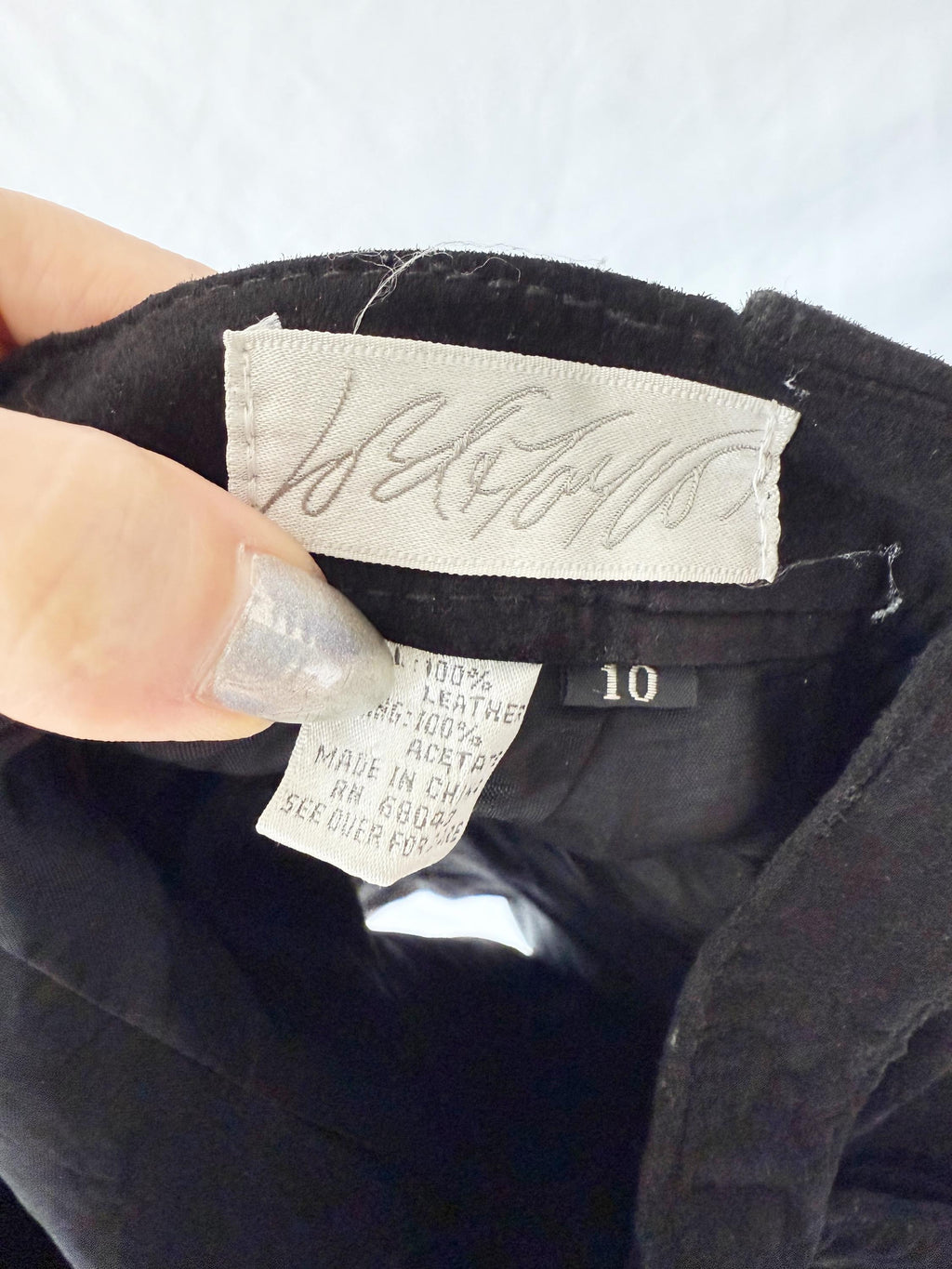 High Waist Black Suede Shorts Medium