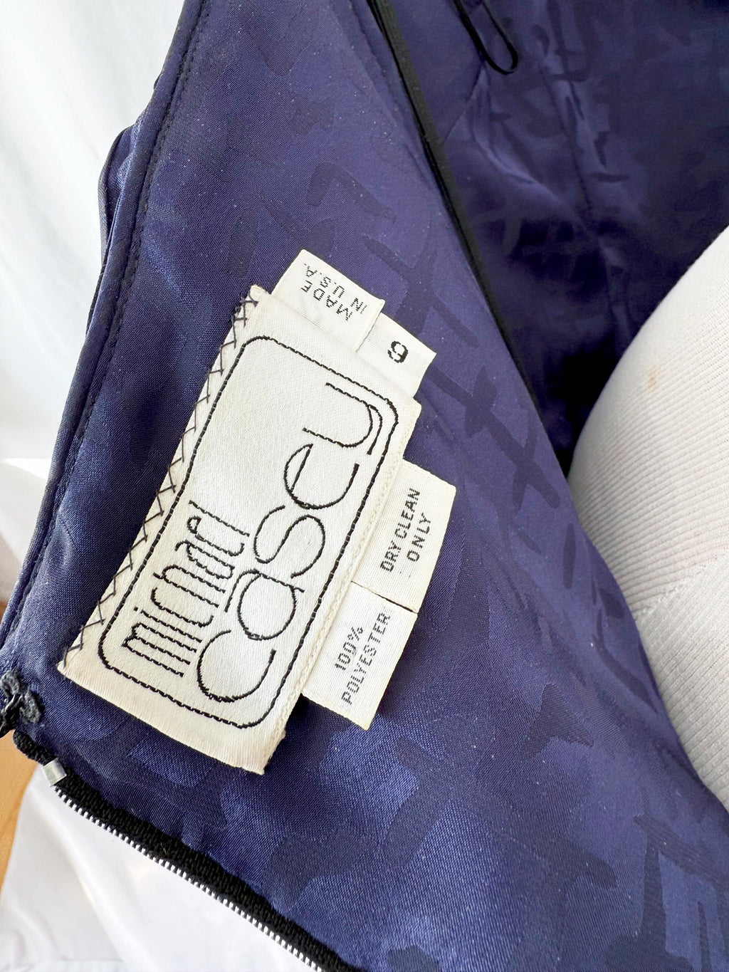 Vintage 1980s Purple Column Gown  / Michael Casey / Small