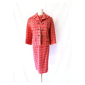 1960s Pink Boucle Wool Tweed Skirt Suit XSmall