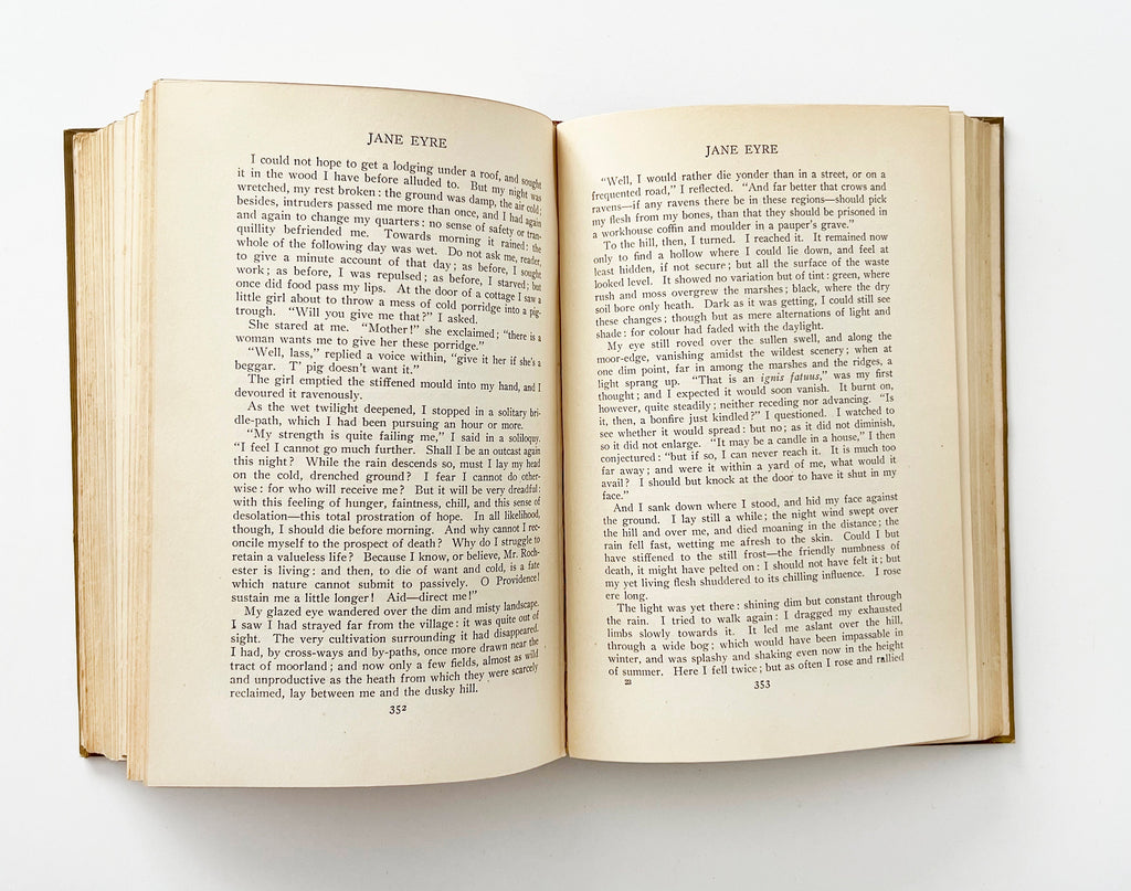 1906 Jane Eyre by Charlotte Bronte, Illustrated Antique Hardcover