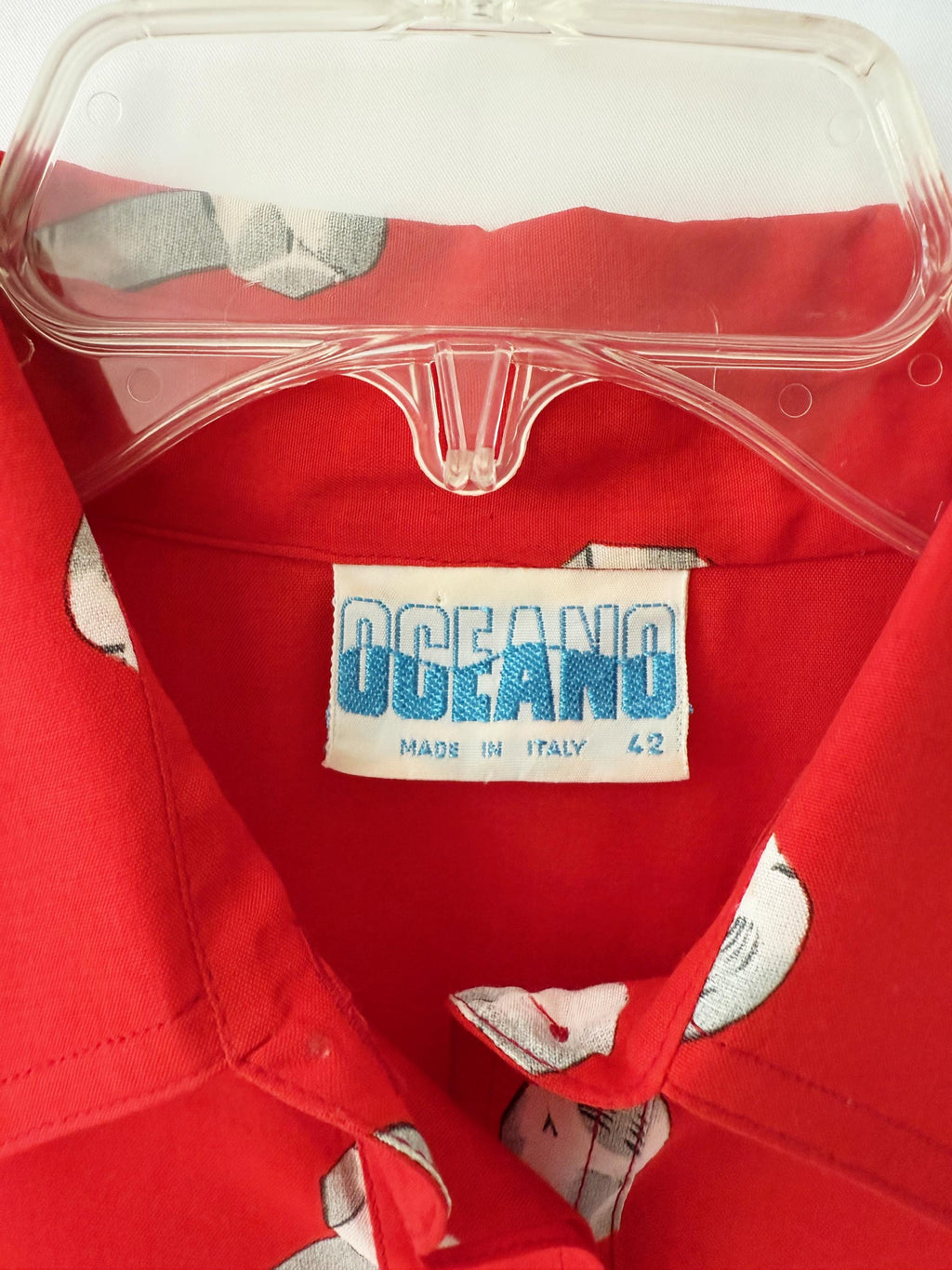 Italian Vintage 90’s Jumpsuit by Oceano Red One Piece Screws and Bolts - OSFM