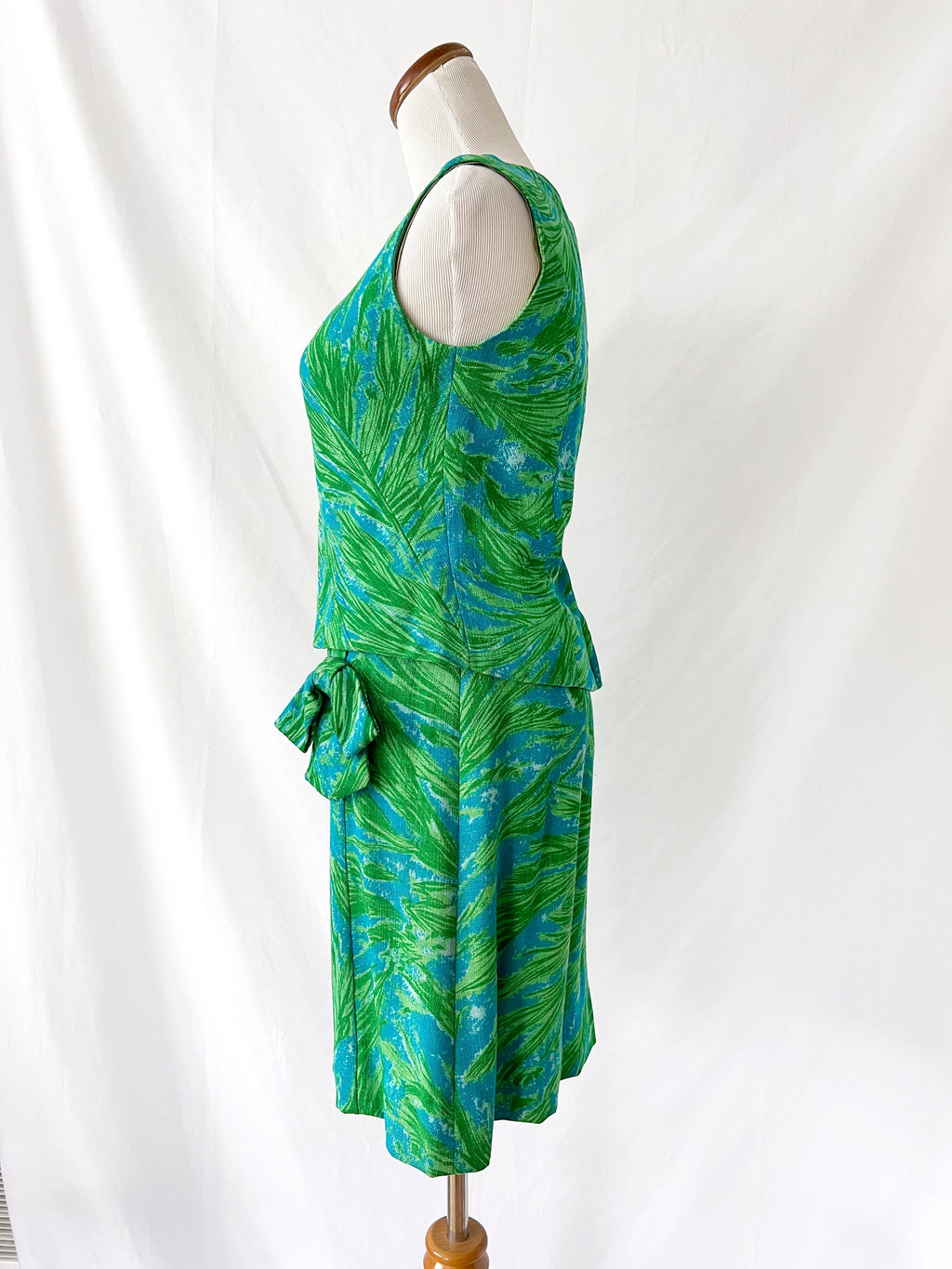 Vntg 60s Linen Skirt Dress Set / 2 piece / Neiman Marcus / Small