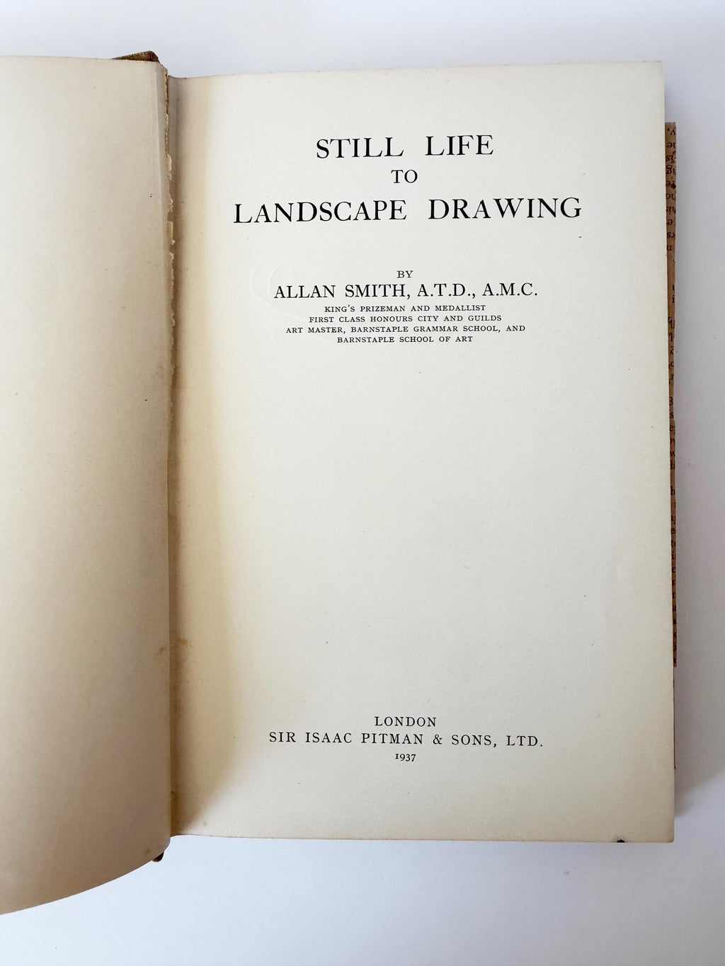 1937 Still Life to Landscape Drawing by Allan Smith