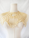 1950's Cotton Creme CROCHET COLLAR