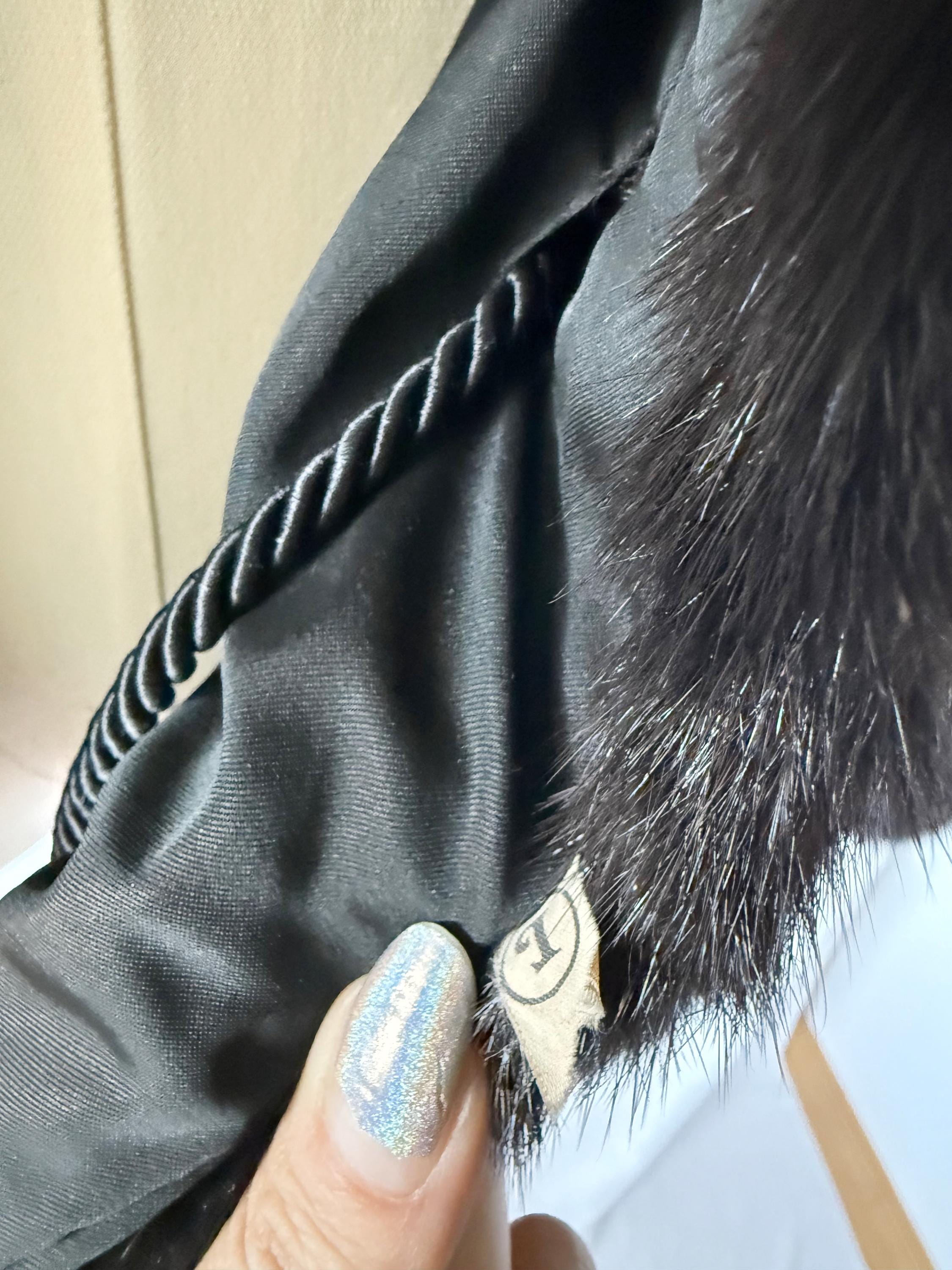 1980s Mink Bomber Jacket Medium