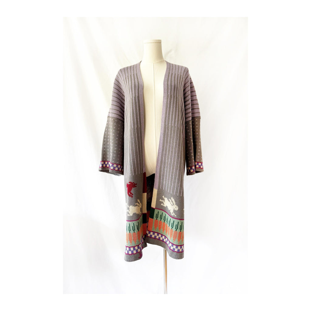 Summa Bunny Rabbit Knit Cardigan Duster  Medium / OS