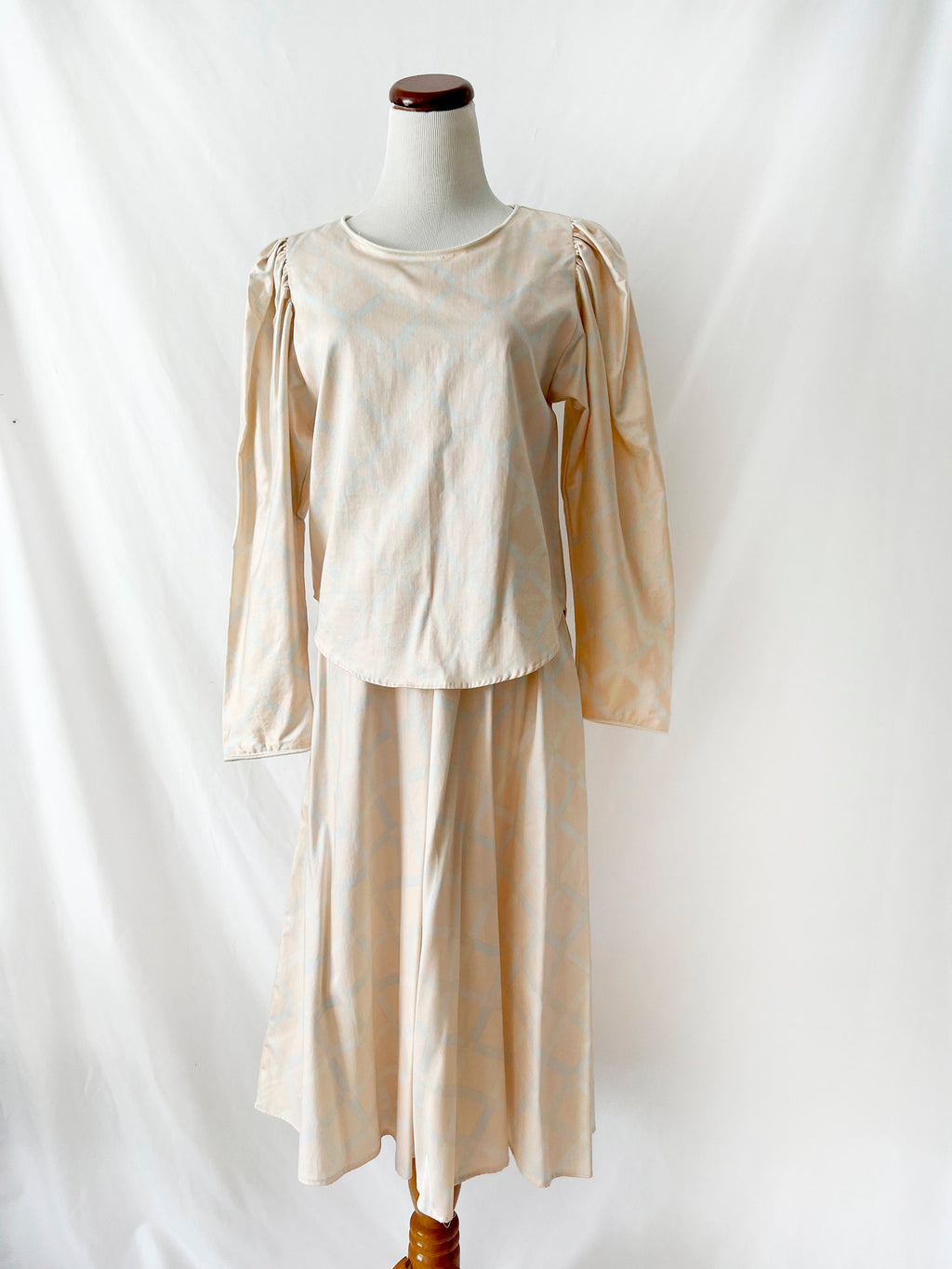 Big Bow Matching Cotton Pastel Blouse and Skirt Signature Size 6