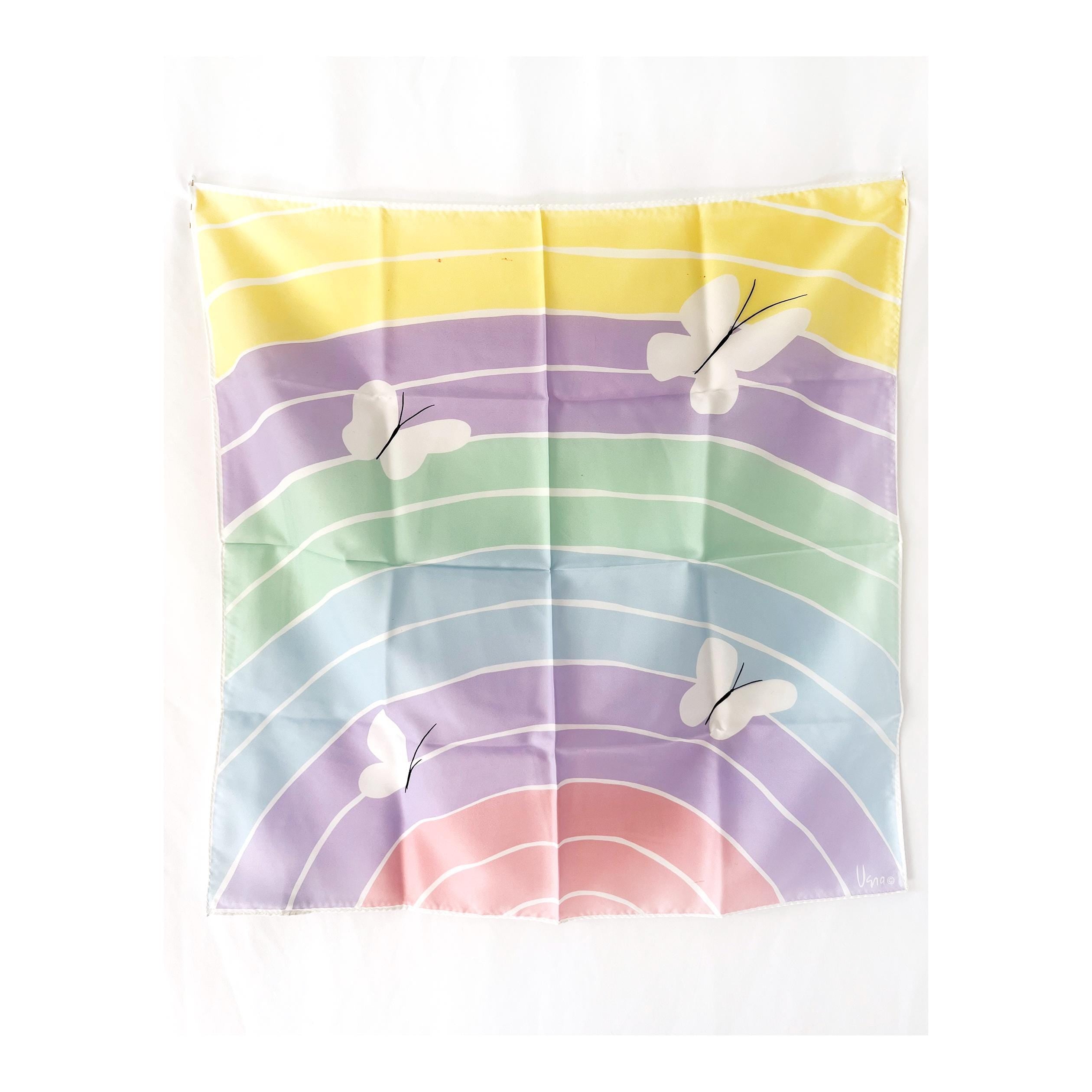 vintage vera scarf rainbows and butterflies