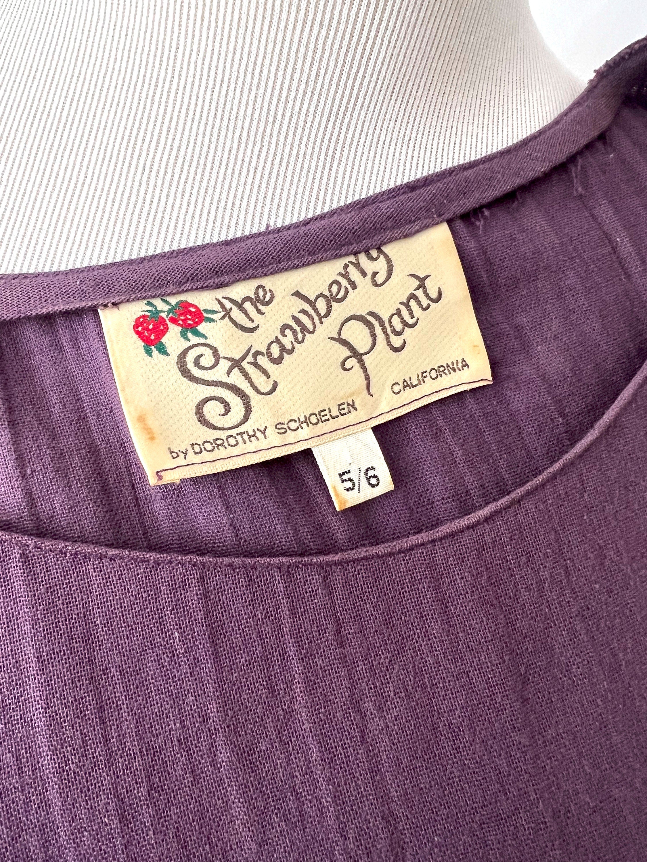 vintage 60s top  / plum purple blouse / airy cotton top / small