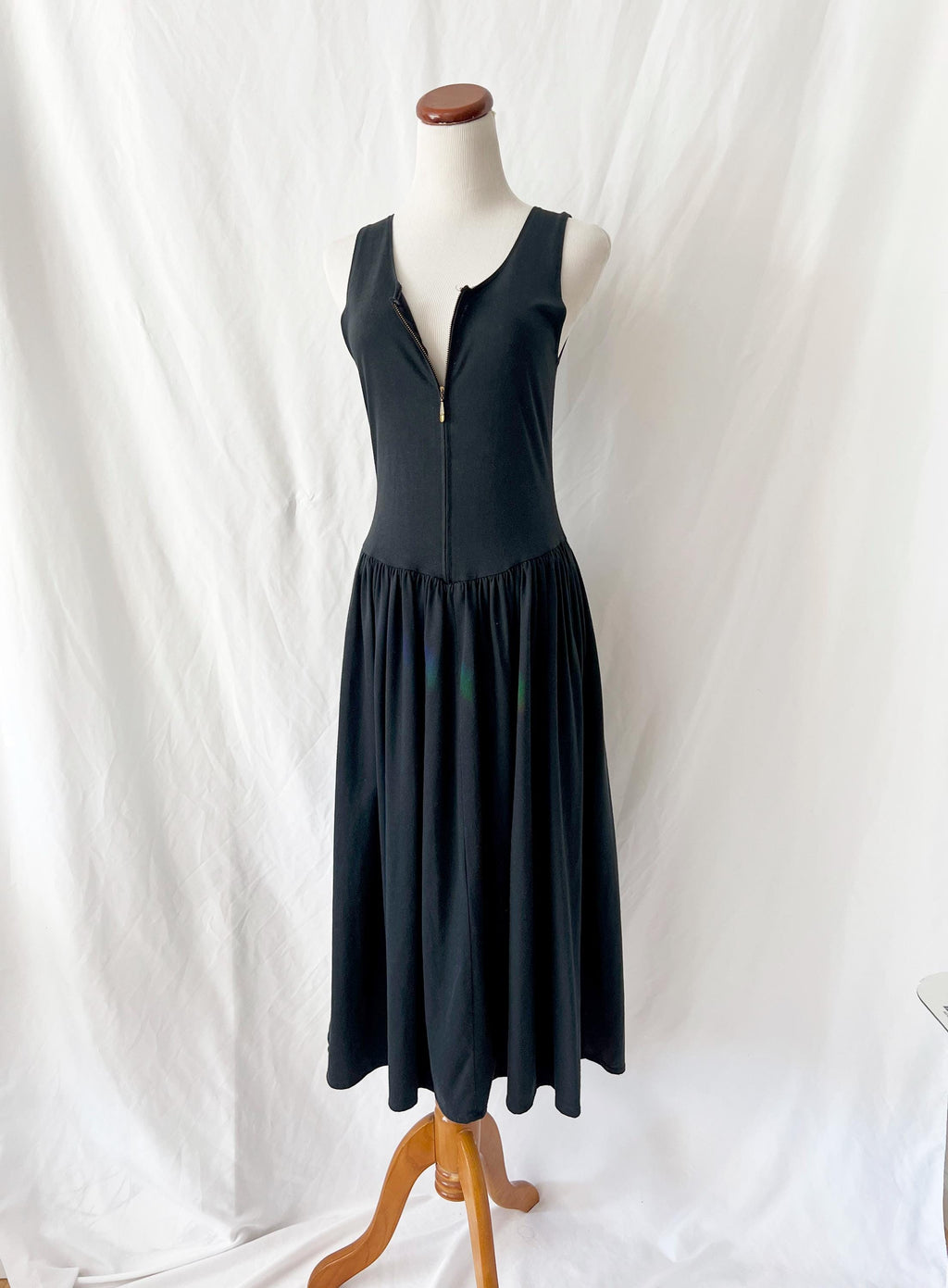 black zipper dress small / medium