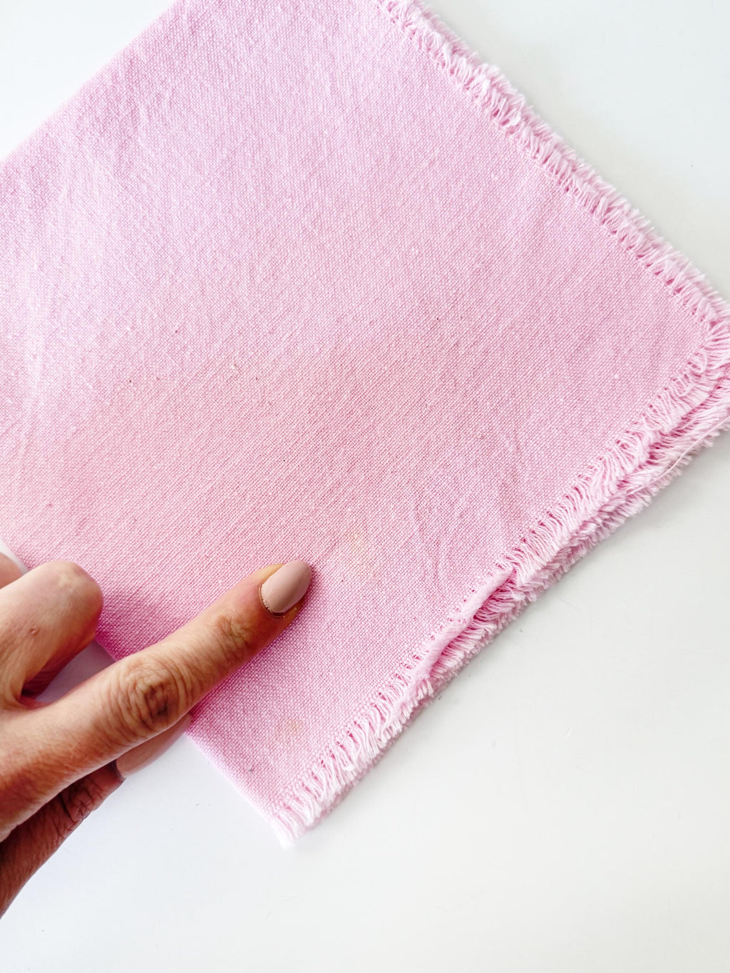 Set of 6 Pink Cotton Napkins