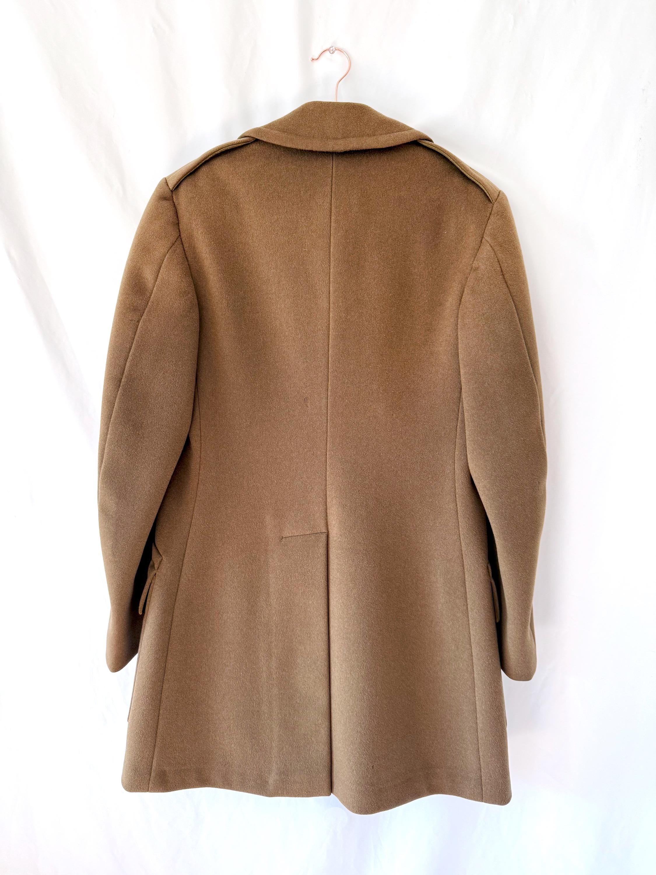 Vintage 1940s Military Wool Coat: Kahn Tailoring, Mens Small