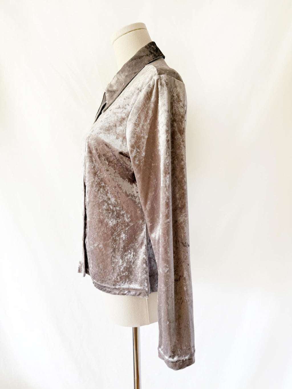 Anxiety Vintage 1990s crushed velvet shirt Medium