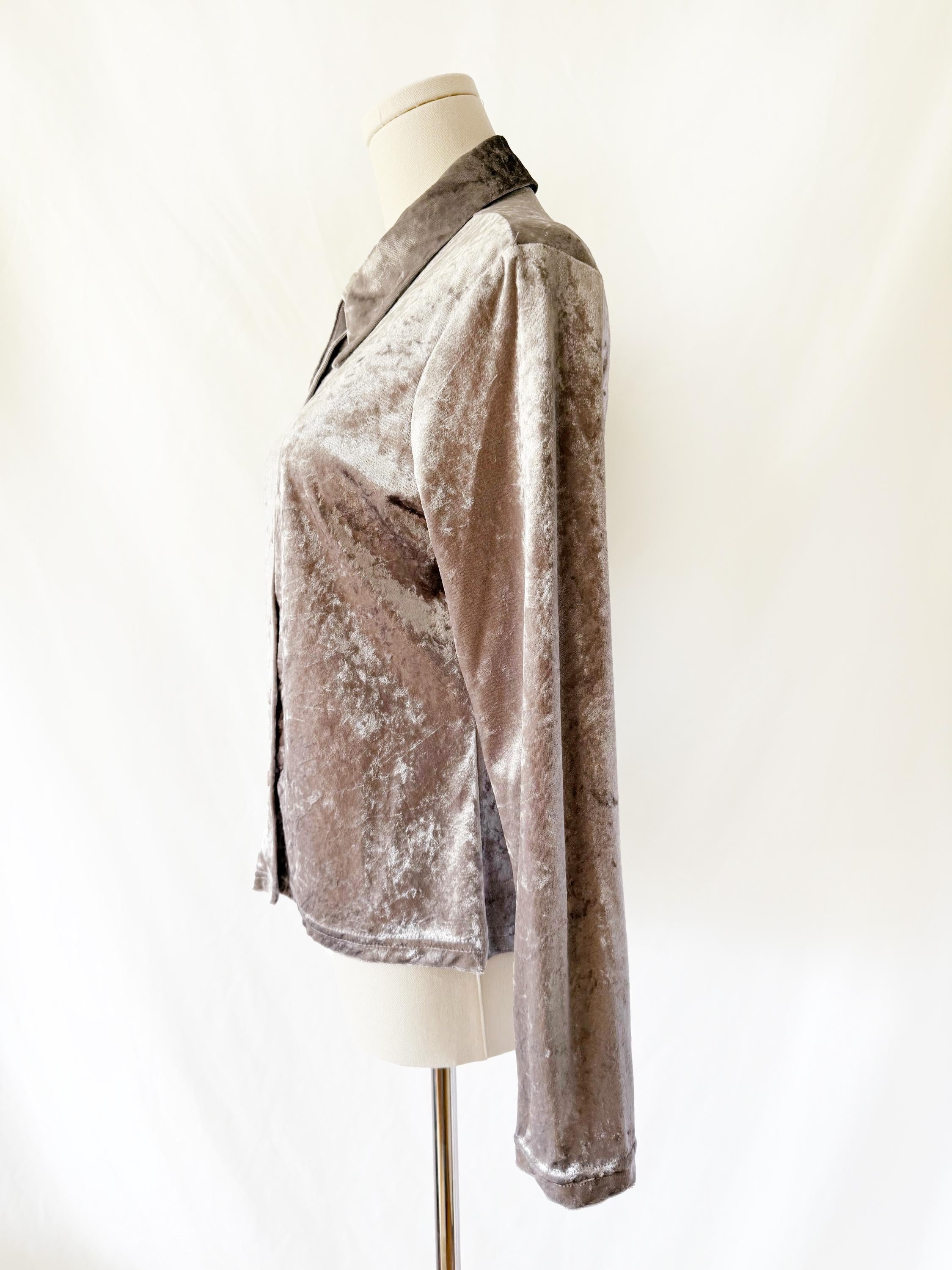 Anxiety Vintage 1990s crushed velvet shirt Medium