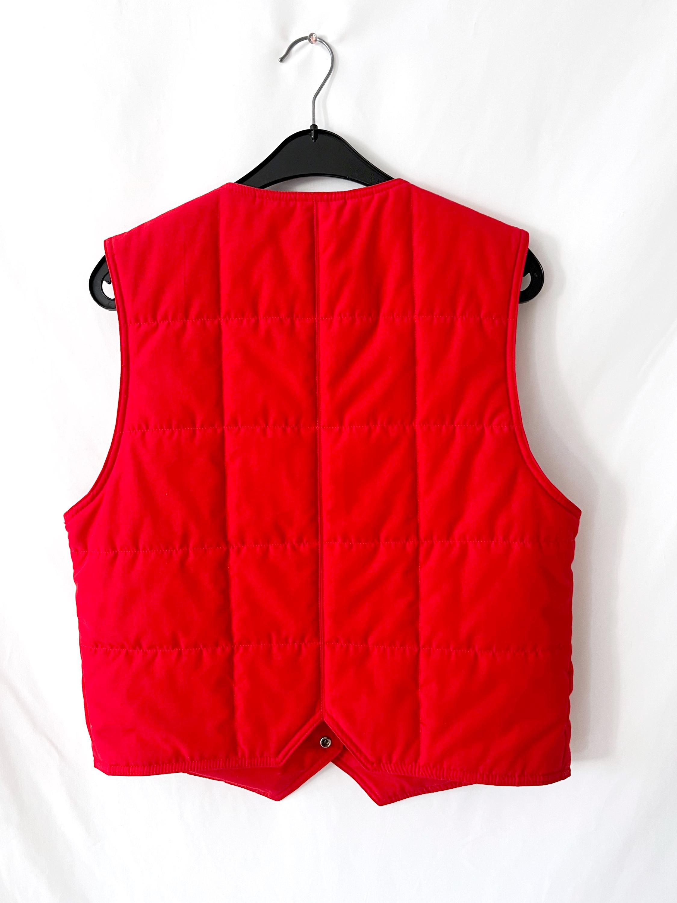 red vintage north face vest / winter snow ski hunting hiking liner vest / small