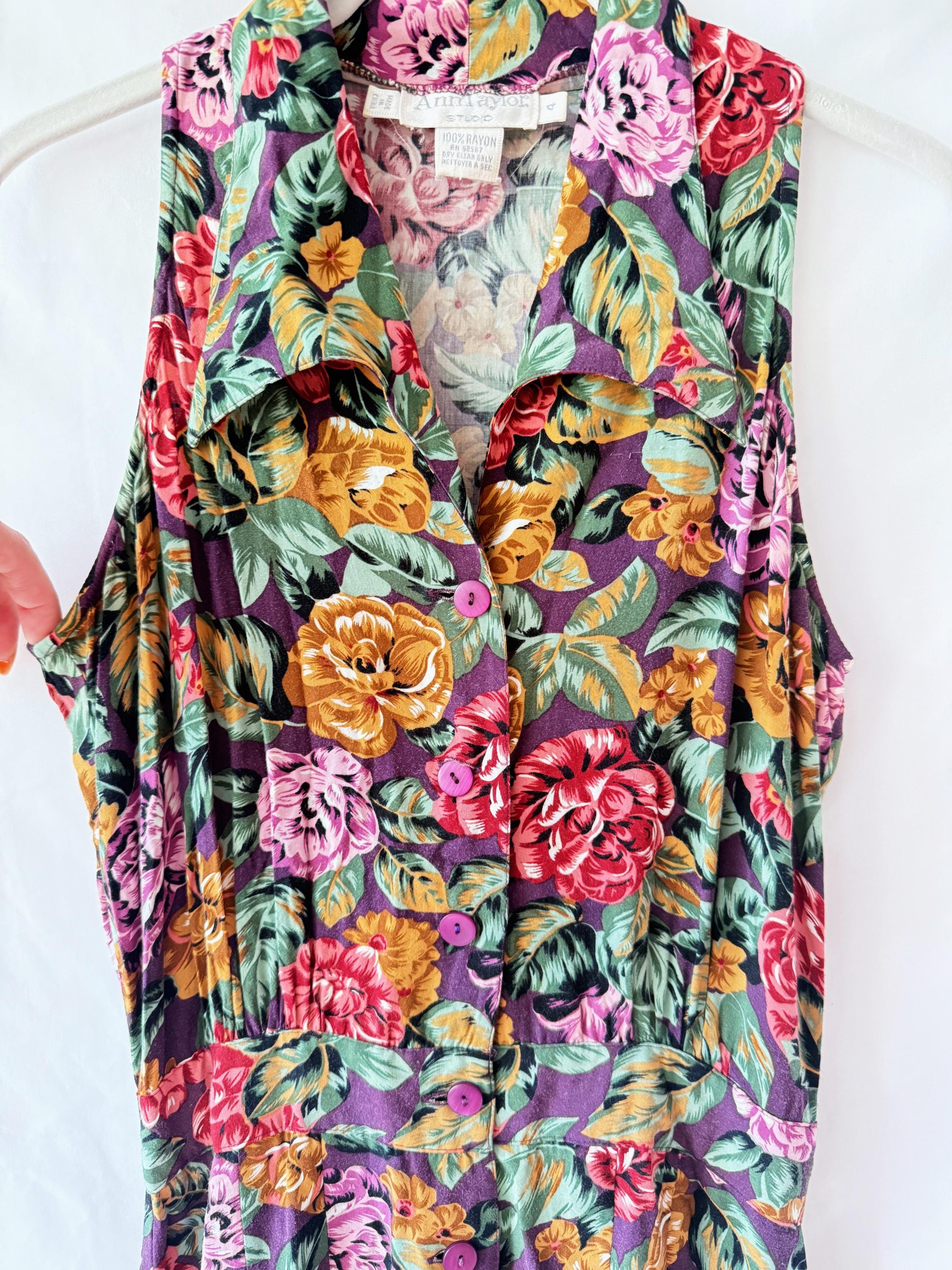 Vintage Floral Romper by Ann Taylor Studio Size 4