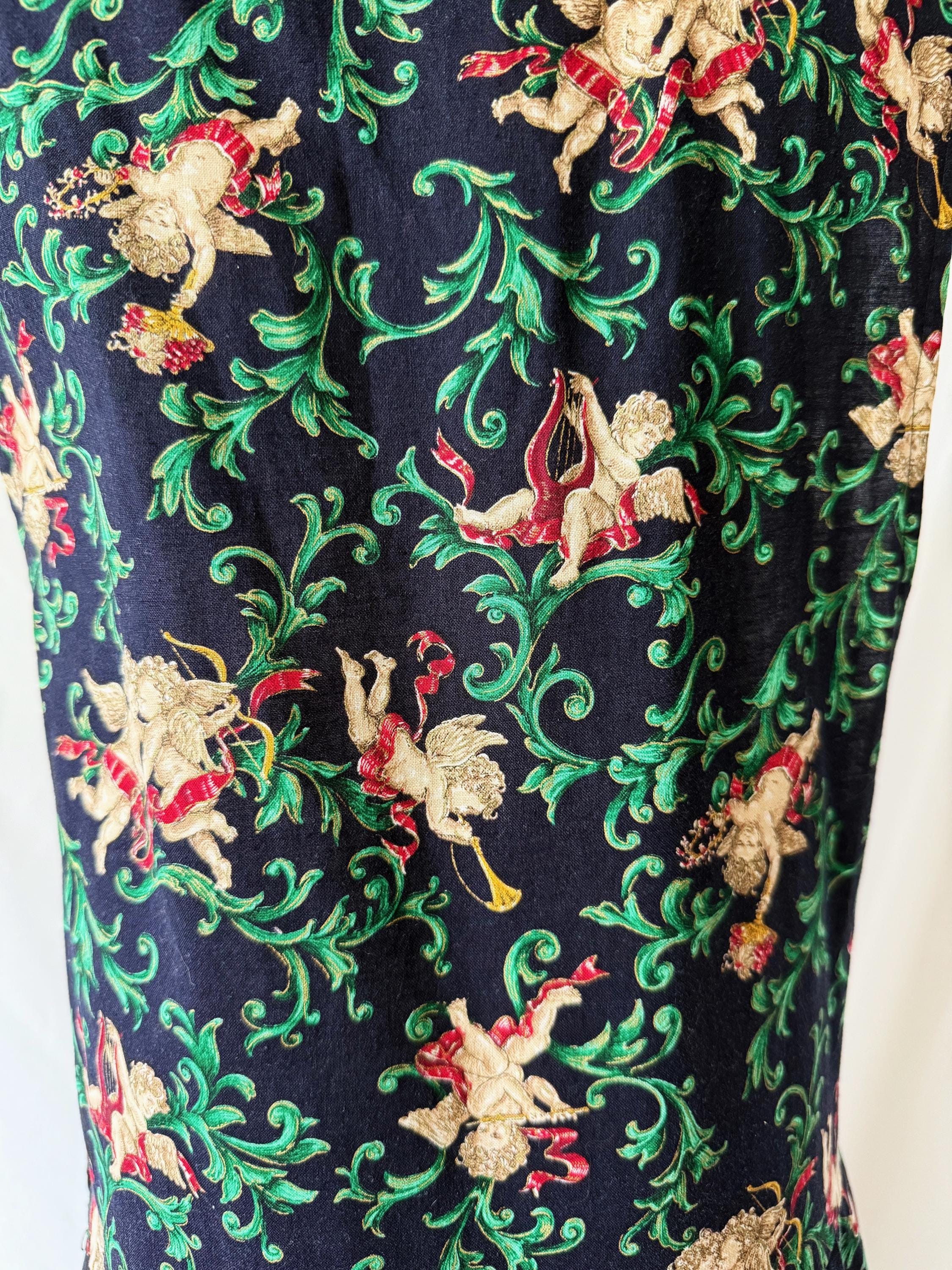 Vintage Pam's Closet Cherubs Angels  Jumper Dress Small