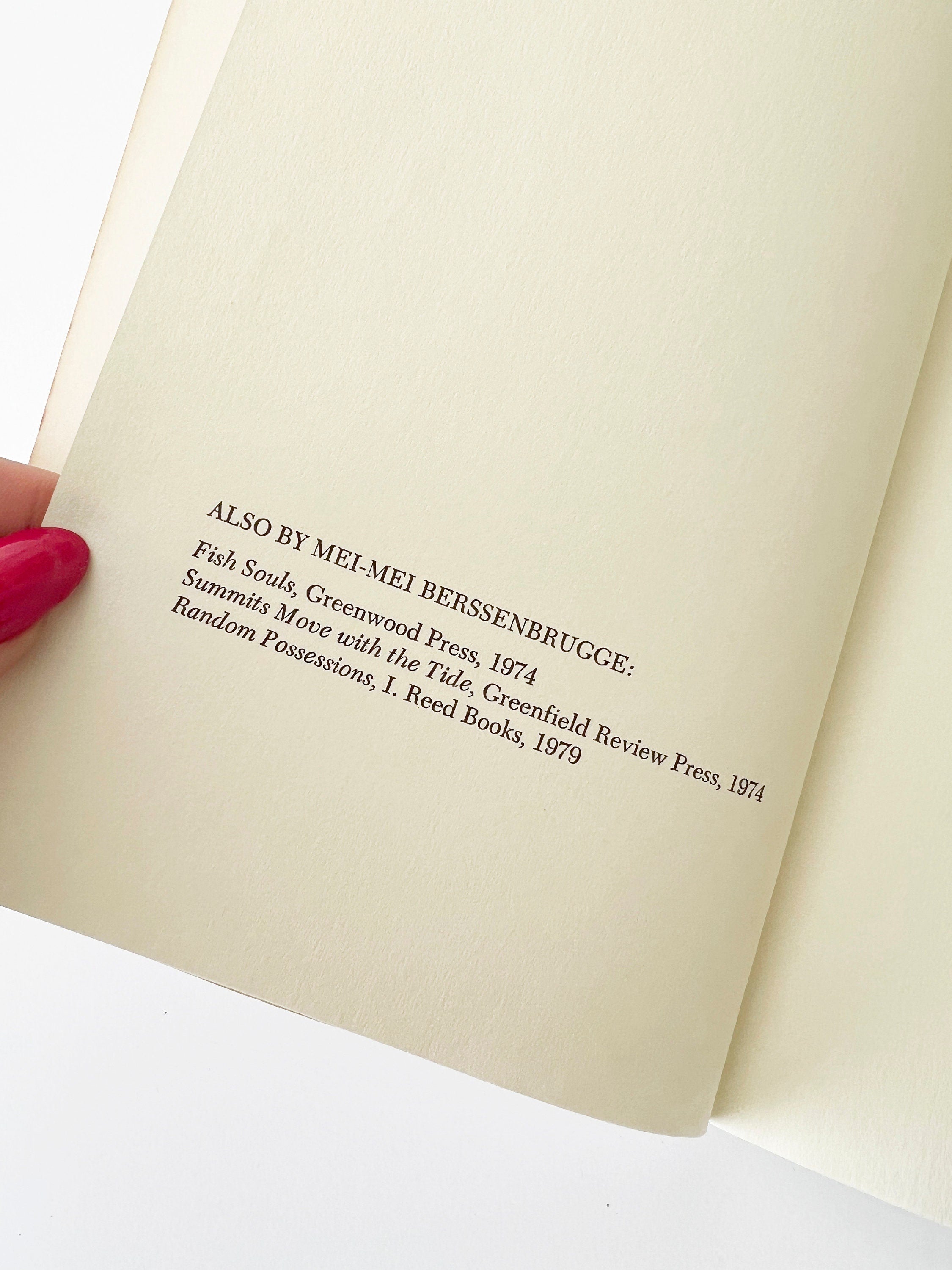 1983 the heat bird by mei-mei berssenbrugge / poetry book