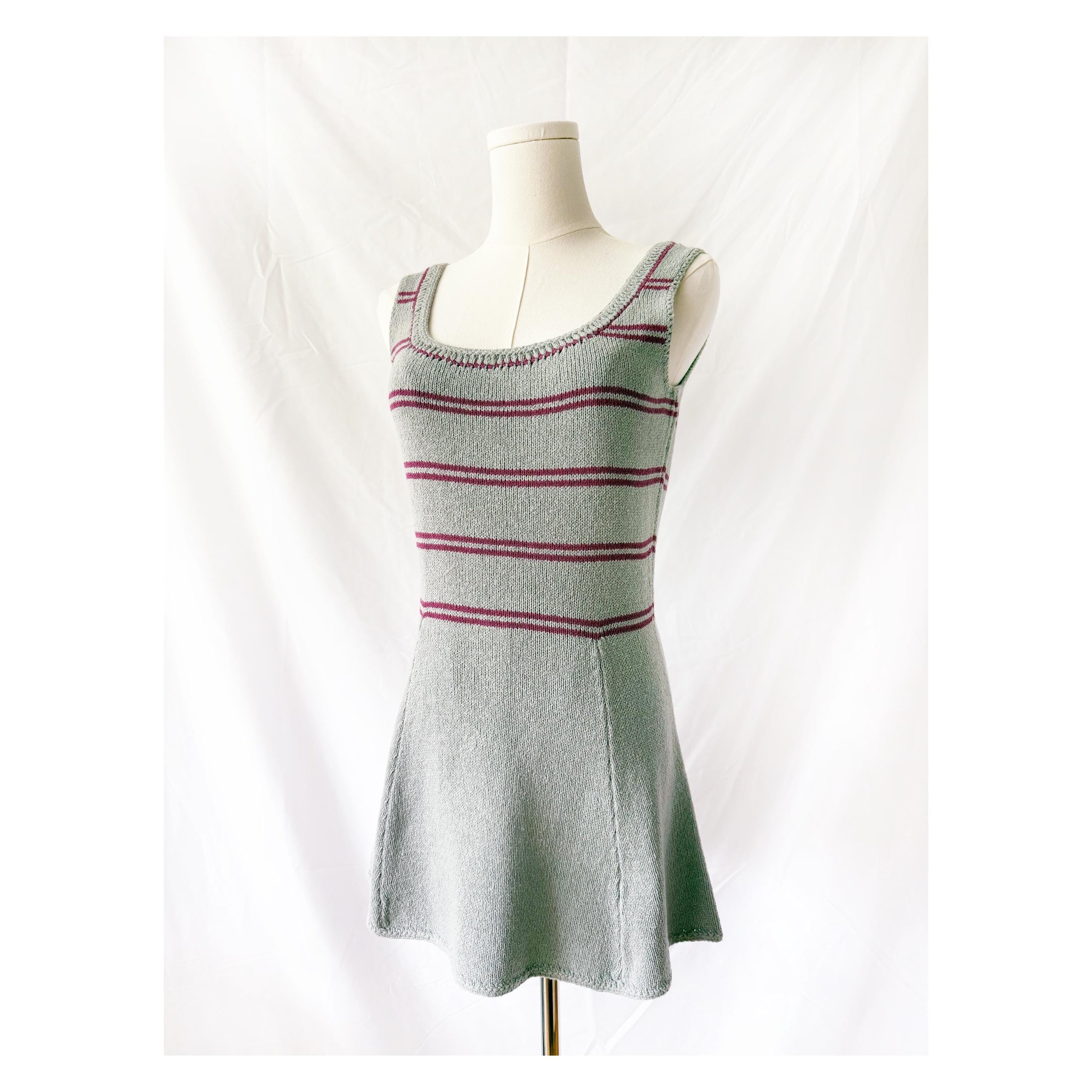 1970s knit tennis dress Hampton Court Knits Medium