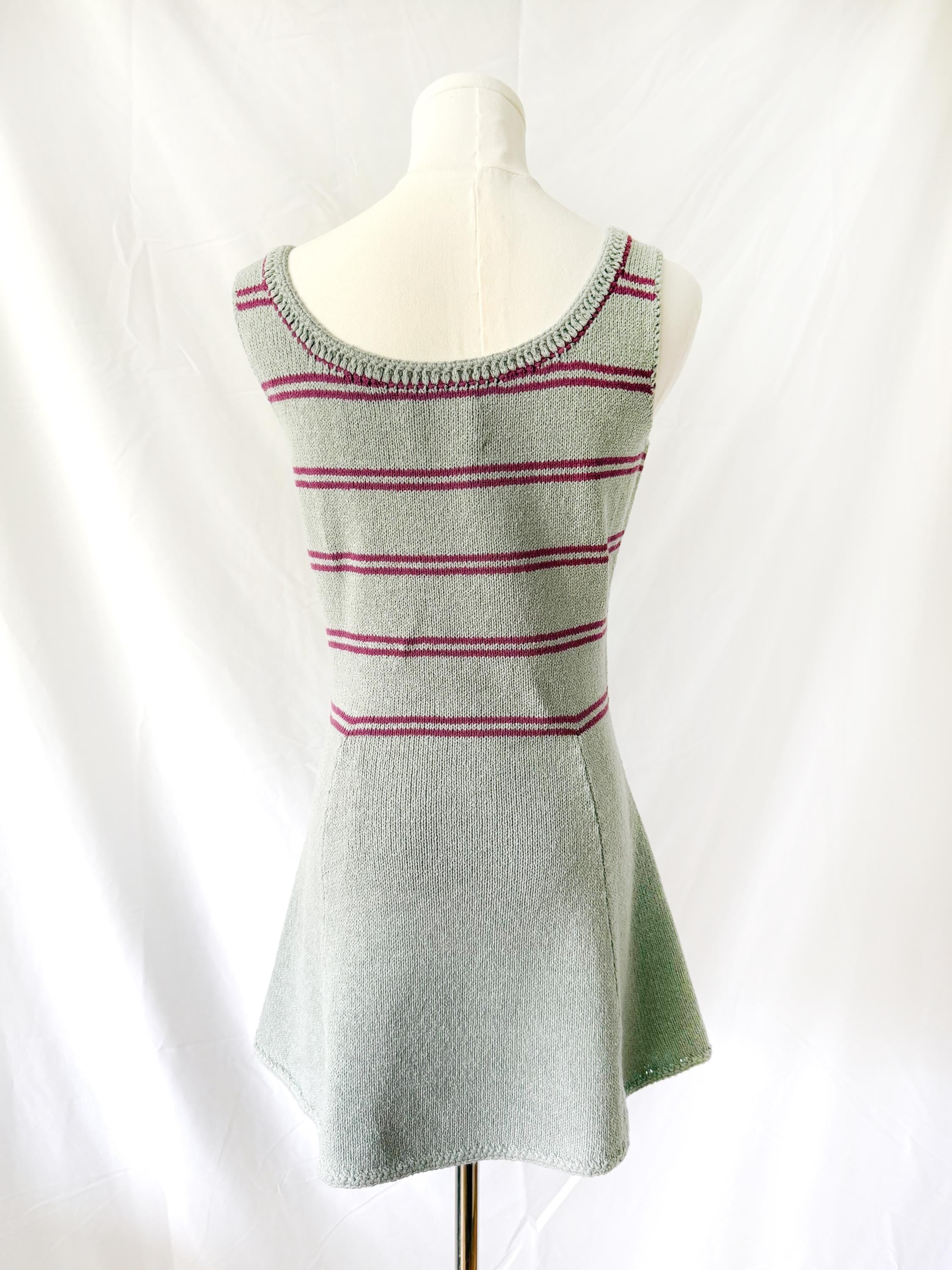 1970s knit tennis dress Hampton Court Knits Medium