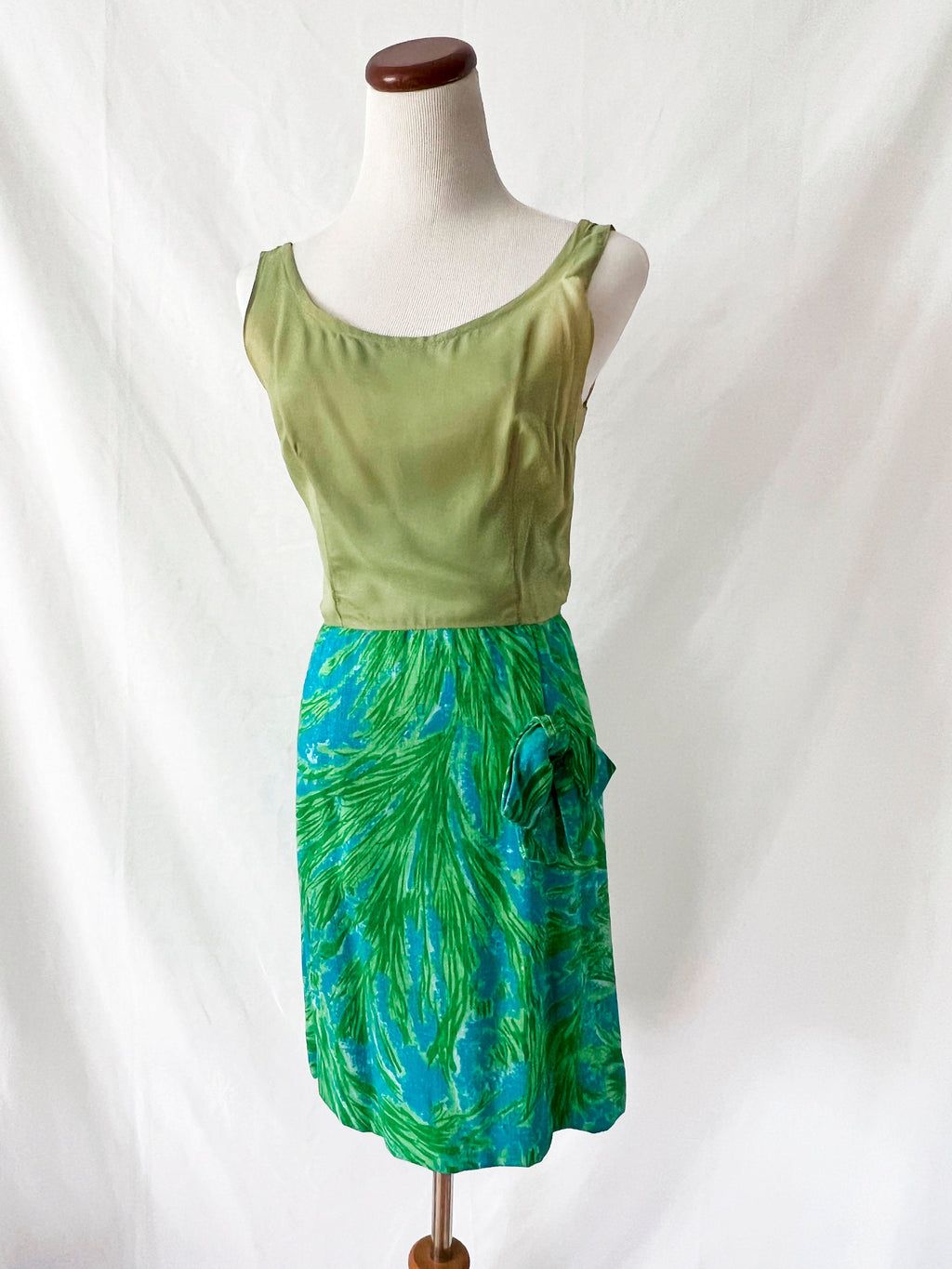 Vntg 60s Linen Skirt Dress Set / 2 piece / Neiman Marcus / Small